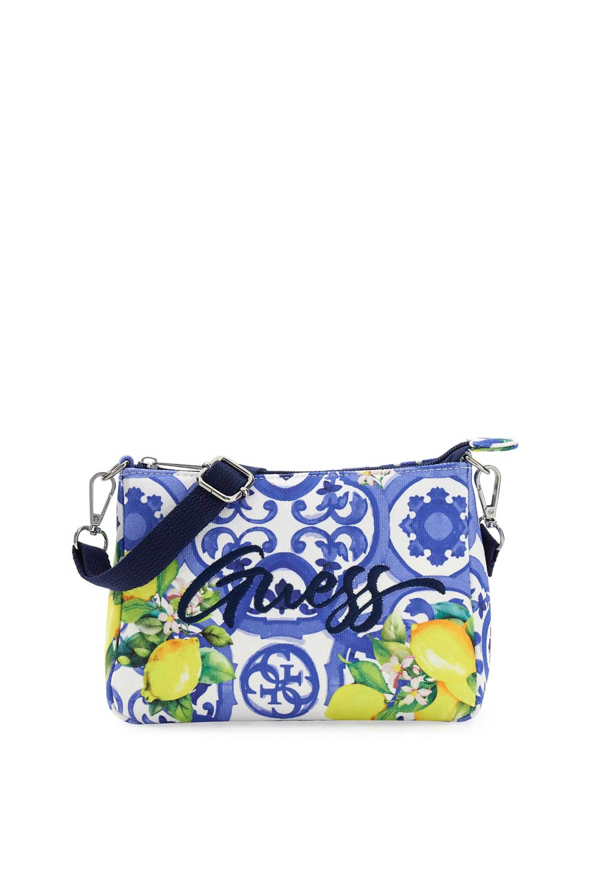 Guess παιδική τσάντα παραλίας με floral και logo print - J6GZ24WO760 Μπλε