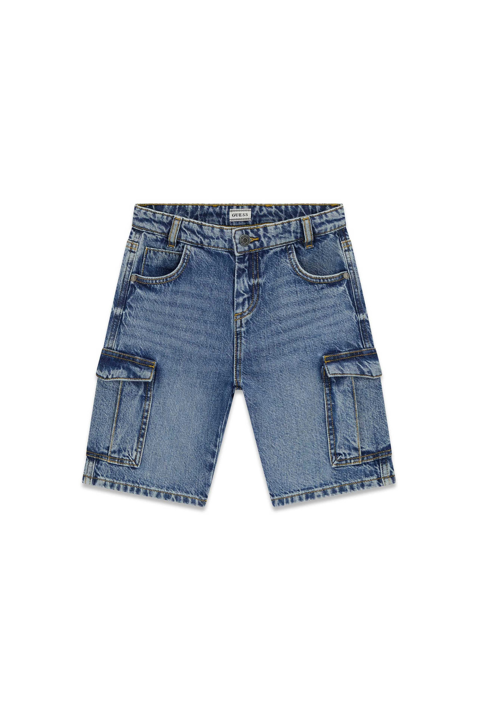 Guess παιδική denim βερμούδα πεντάτσεπη - L6GD16D45E0 Denim Blue