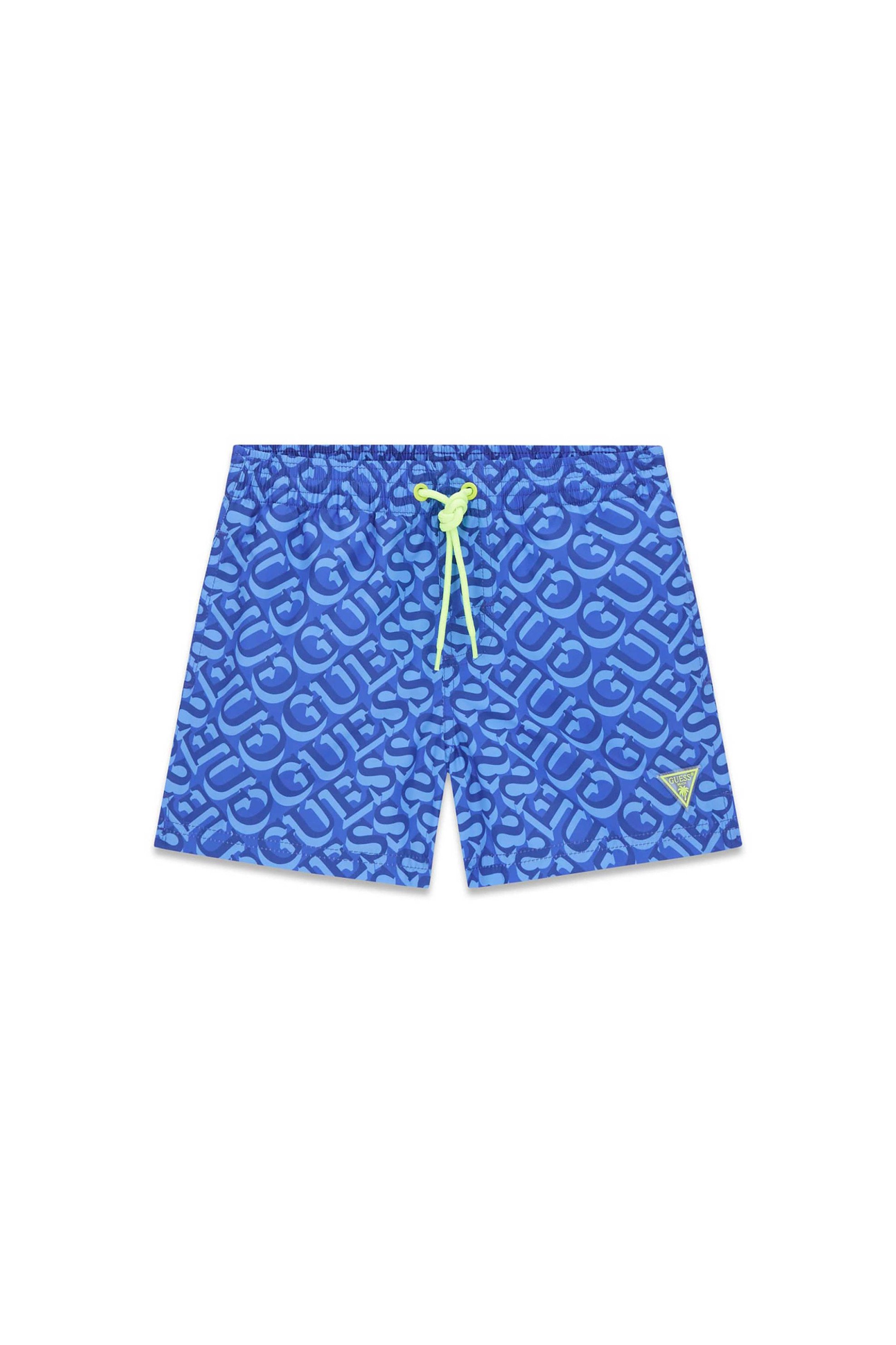 Guess παιδικό μαγιό βερμούδα με all-over logo print - L6GZ04WG2A2 Μπλε