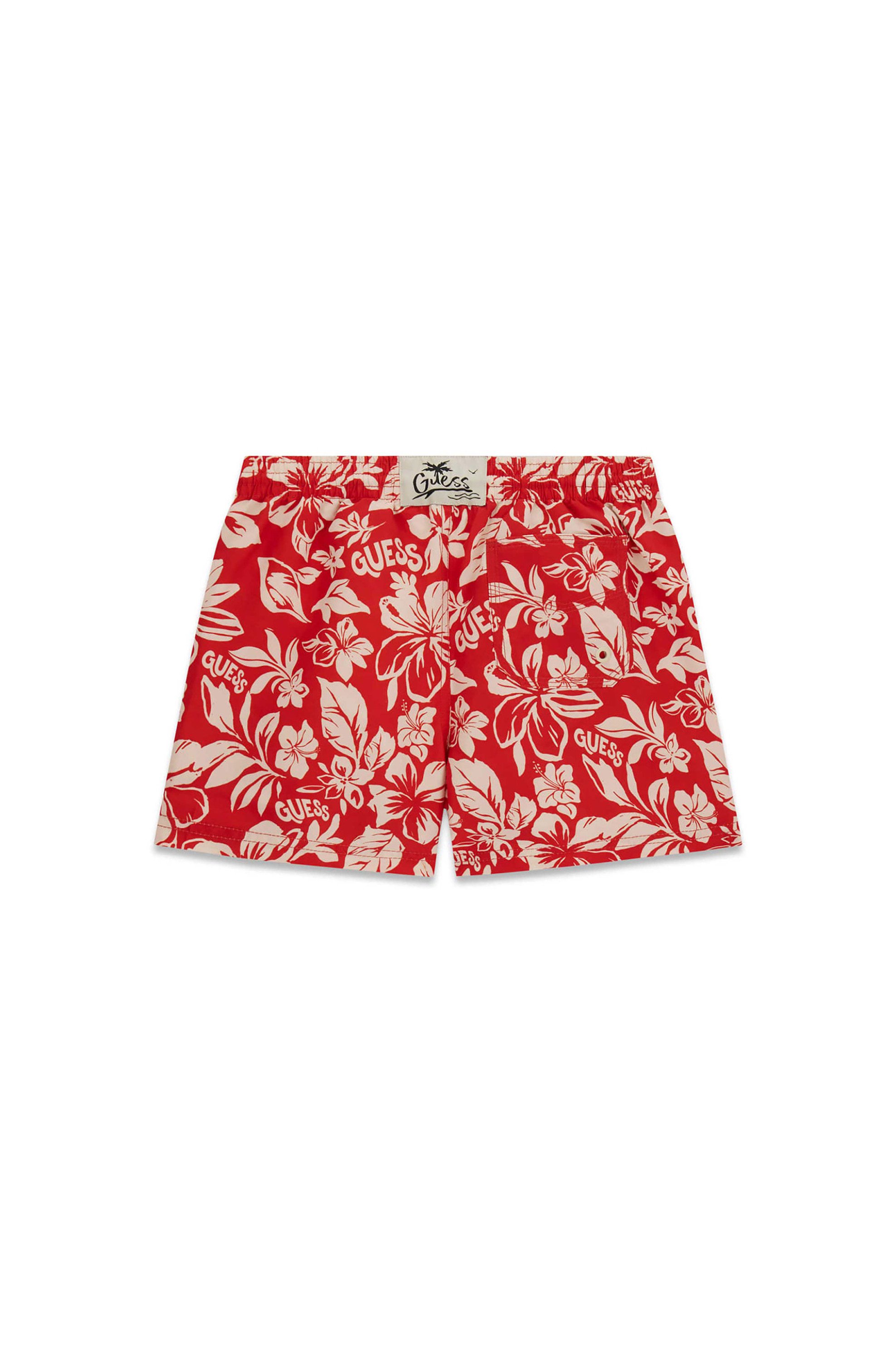 Guess παιδικό μαγιό βερμούδα με floral print - L6GZ05WG282 Κόκκινο φωτογραφία