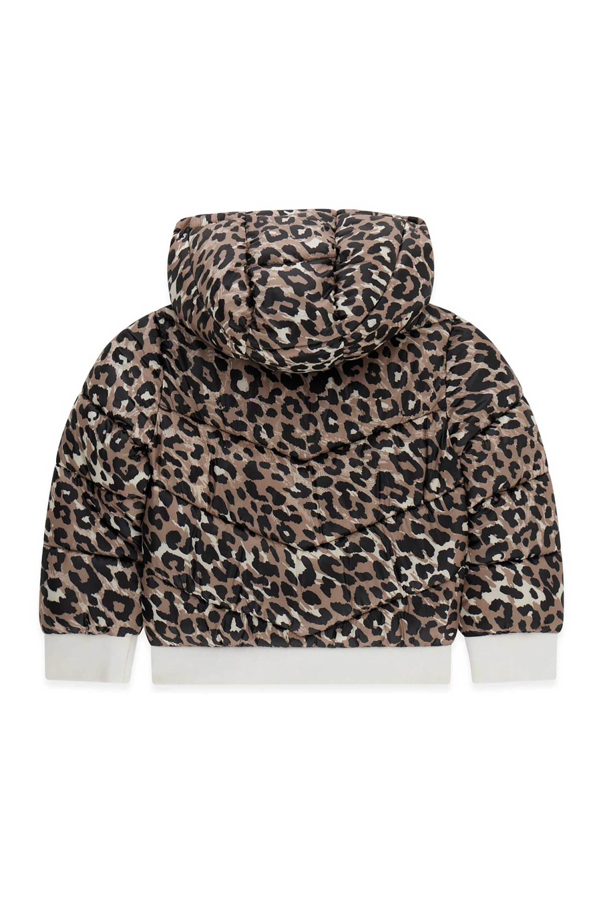 Guess Παιδικό Μπουφάν με Κουκούλα Και All-Over Print - K6Yl04W2597 Μαύρο Καφέ