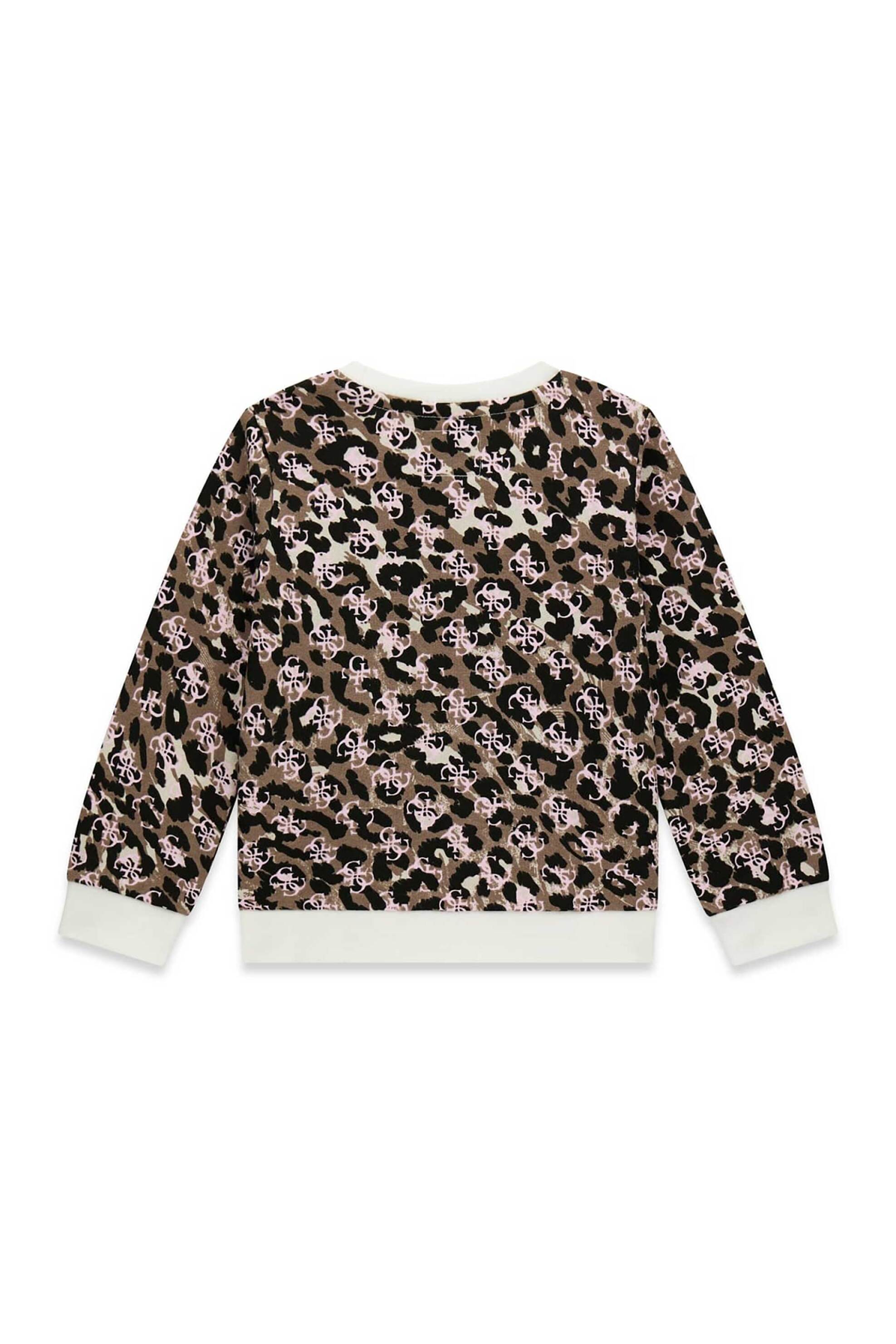 Guess Παιδική Μπλούζα Φούτερ με All-Over Print - K6Yq04K3845 Καφέ Ανοιχτό