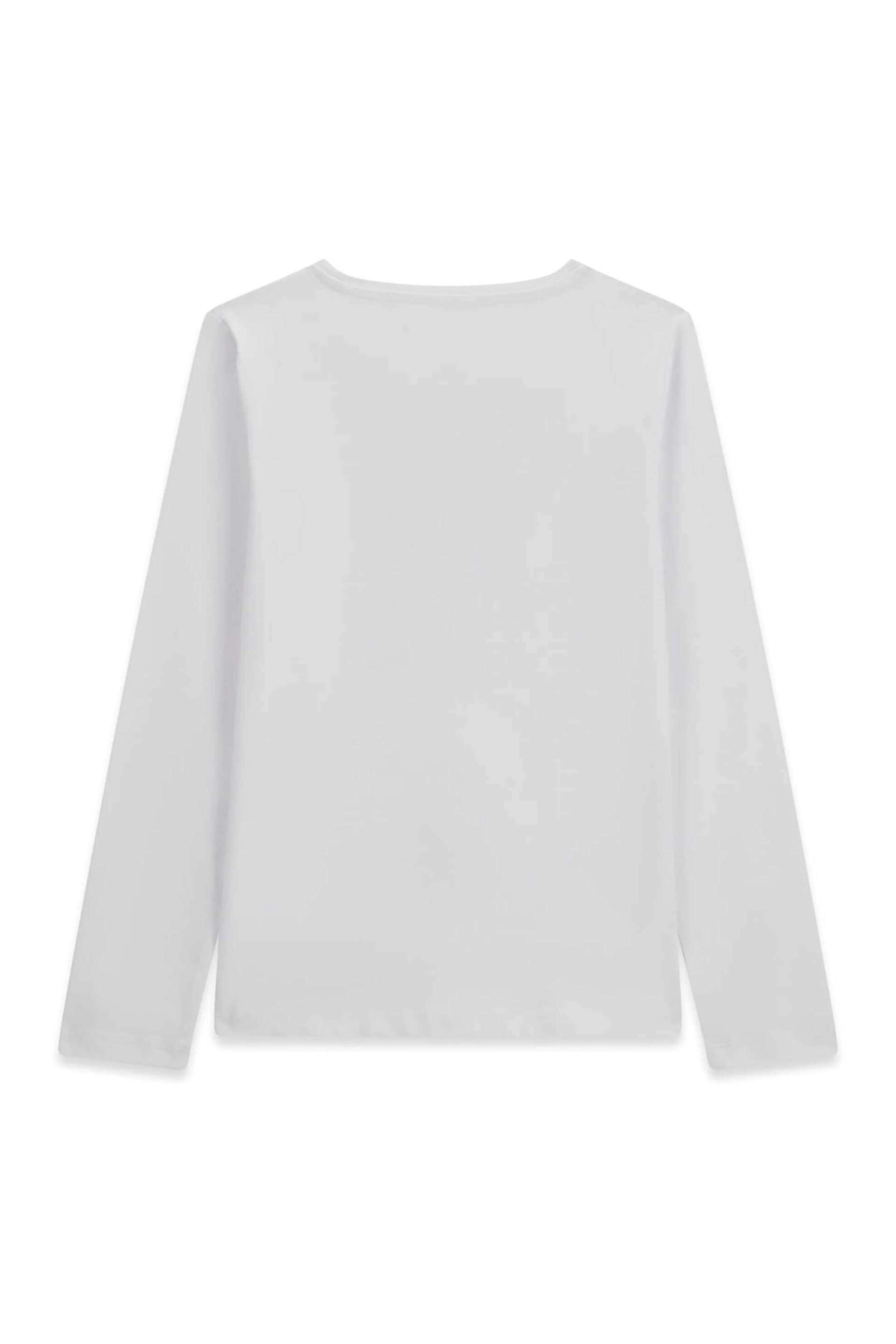 Guess Παιδική Μακρυμάνικη Μπλούζα με Graphic Logo - J6Yi33K3771 Λευκό