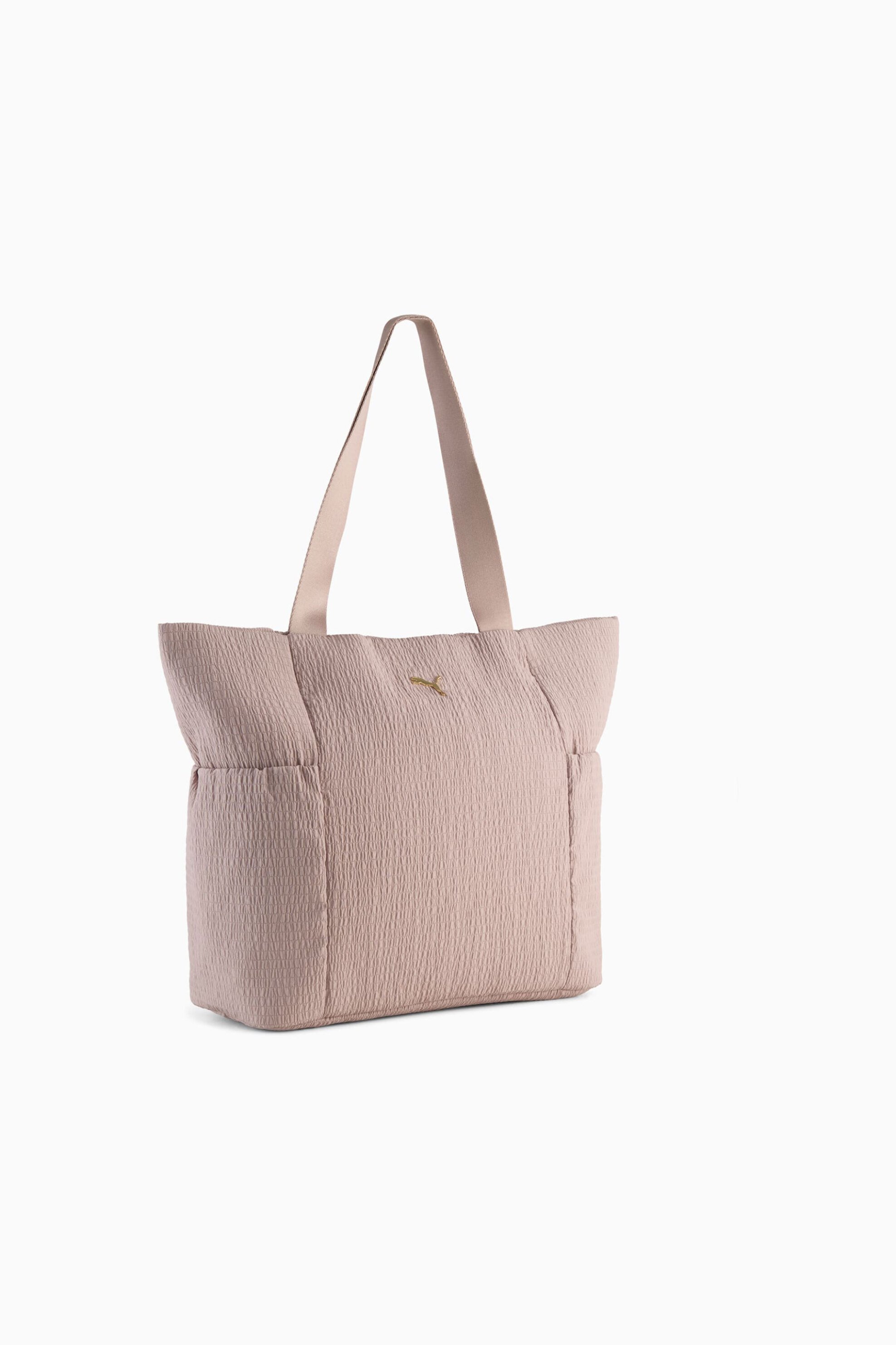Puma γυναικεία τσάντα shopper με μεταλλικό λογότυπο "Up" - 092178 Ροζ Ανοιχτό