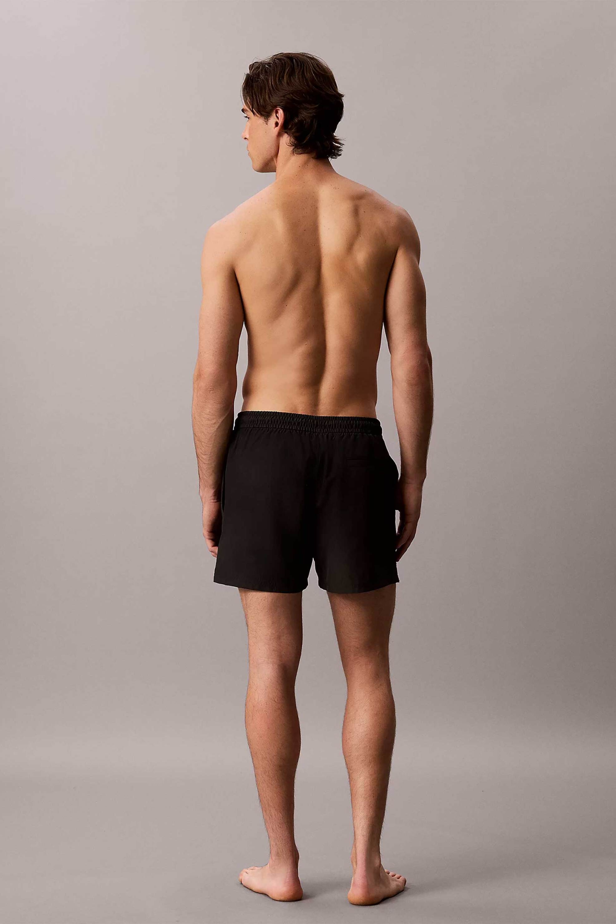 Calvin Klein Ανδρικό Μαγιό Σορτς Short με Logo Patch - Lv00N61028 Μαύρο