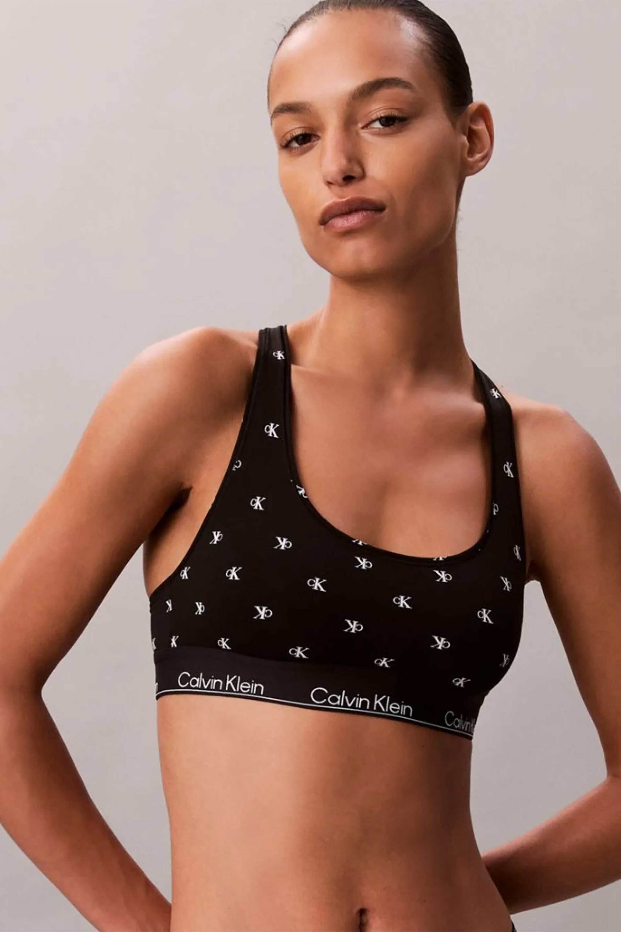 CALVIN KLEIN Calvin Klein γυναικείο σουτιέν bralette χωρίς επένδυση - LV00QF8493 Μαύρο - 3