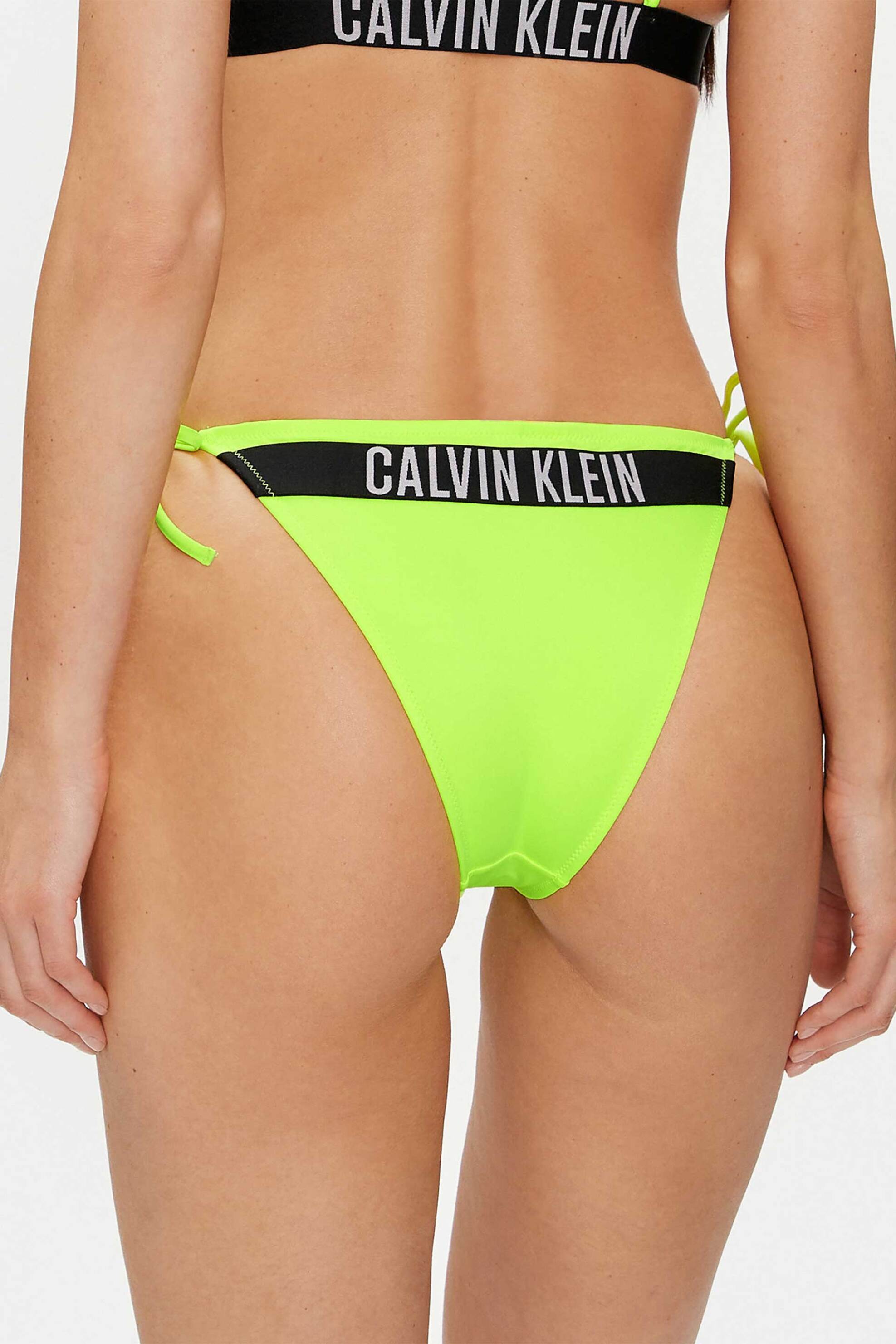 CALVIN KLEIN Calvin Klein γυναικείο μαγιό μπικίνι σλιπ με λογότυπο στο πίσω μέρος - KW0KW02508 Κίτρινο - 3