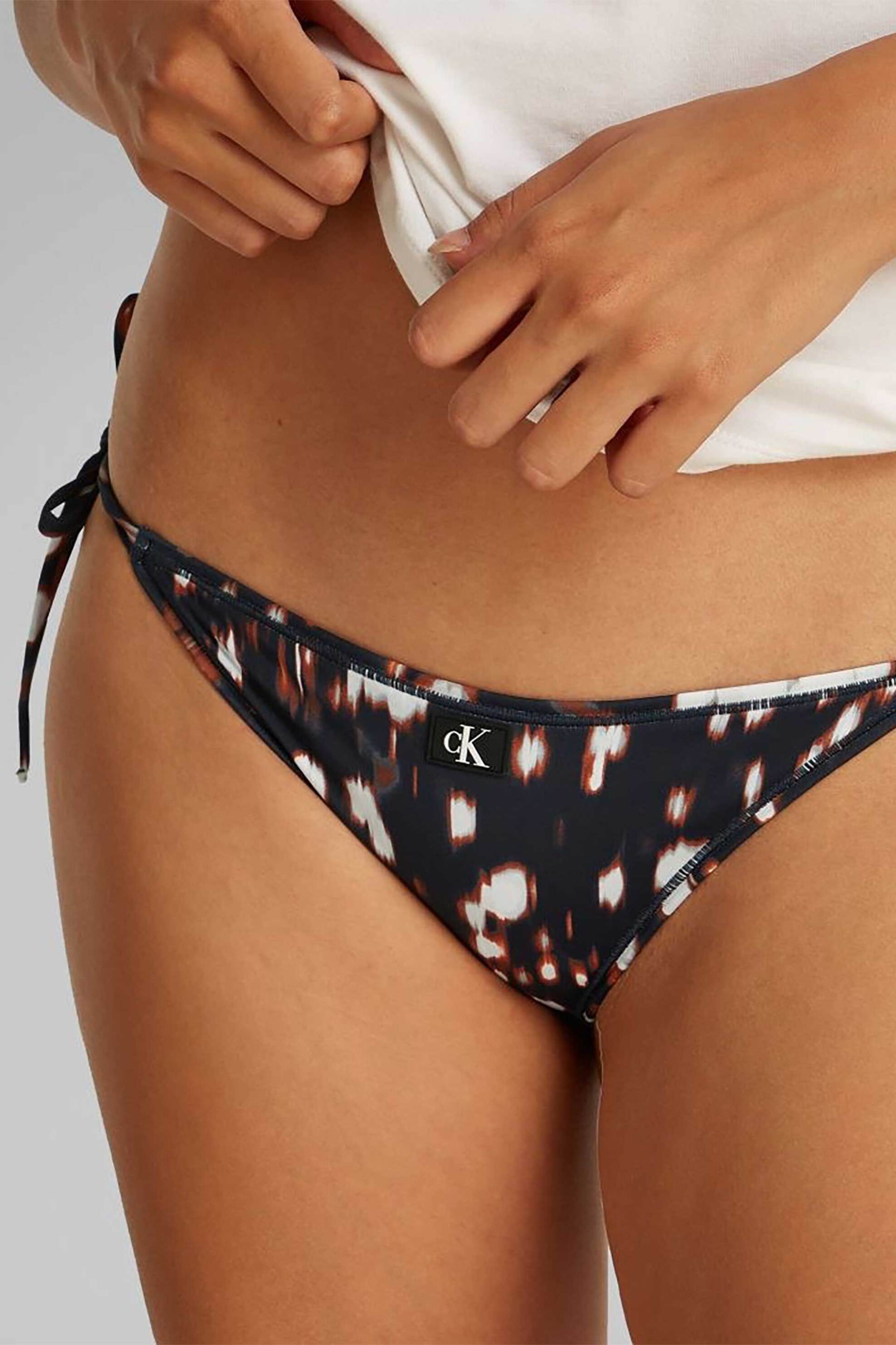 CALVIN KLEIN Calvin Klein γυναικείο μαγιό μπικίνι σλιπ με monogram patch - KW0KW02349 Πολύχρωμο - 2