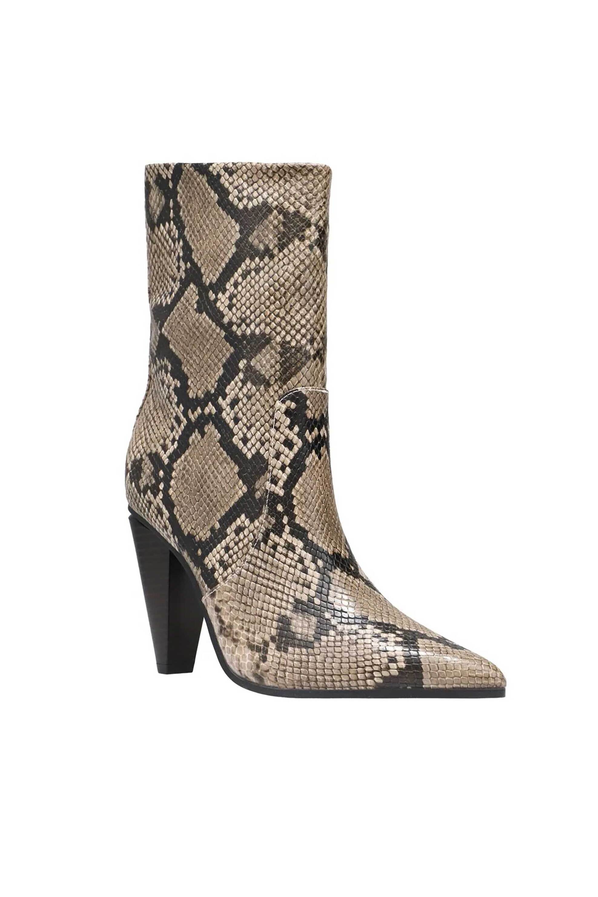 Mexx γυναικεία μποτάκια με snake print 