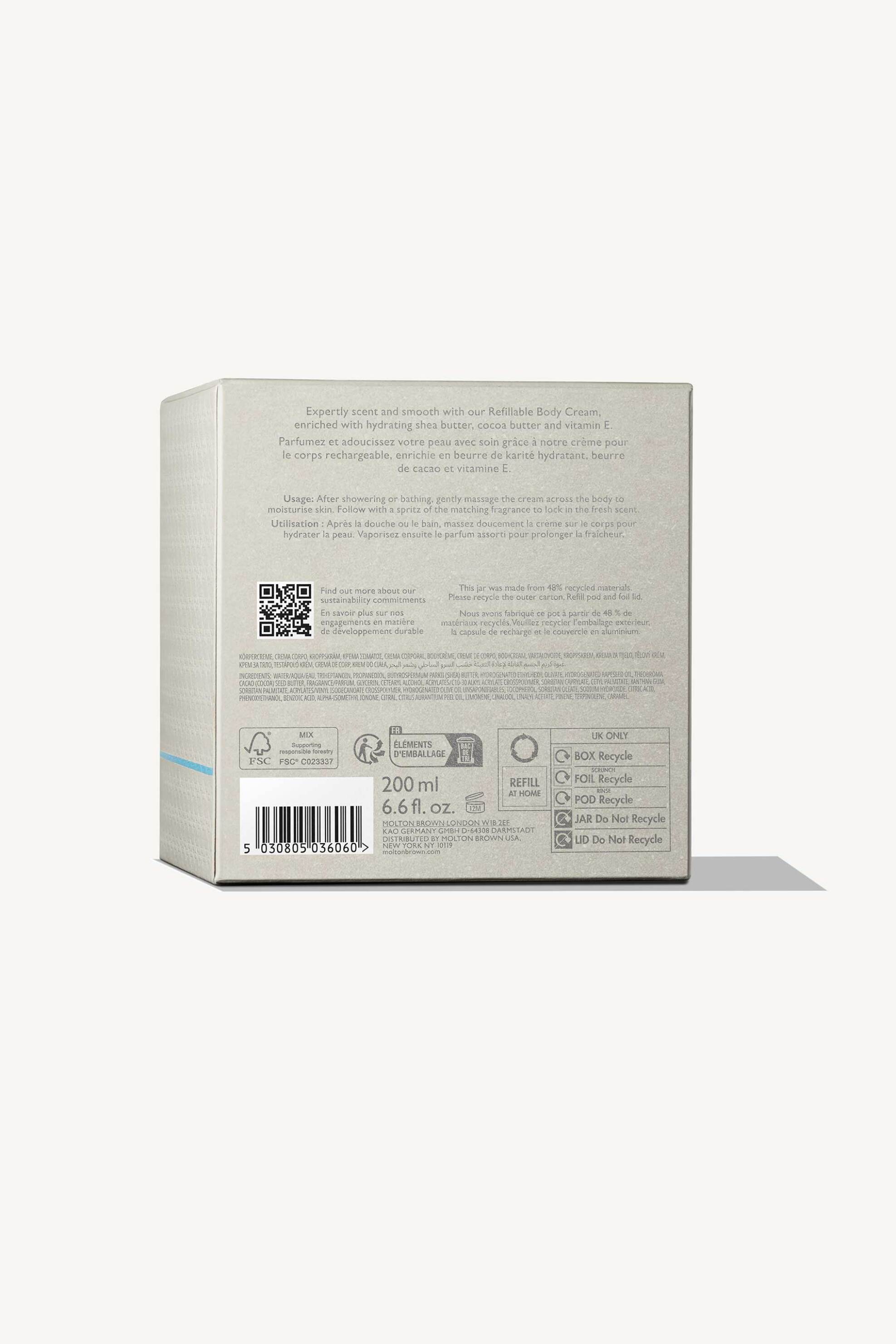 Molton Brown Coastal Cypress Sea Fennel Refillable Body Cream 200 ML - 5111341