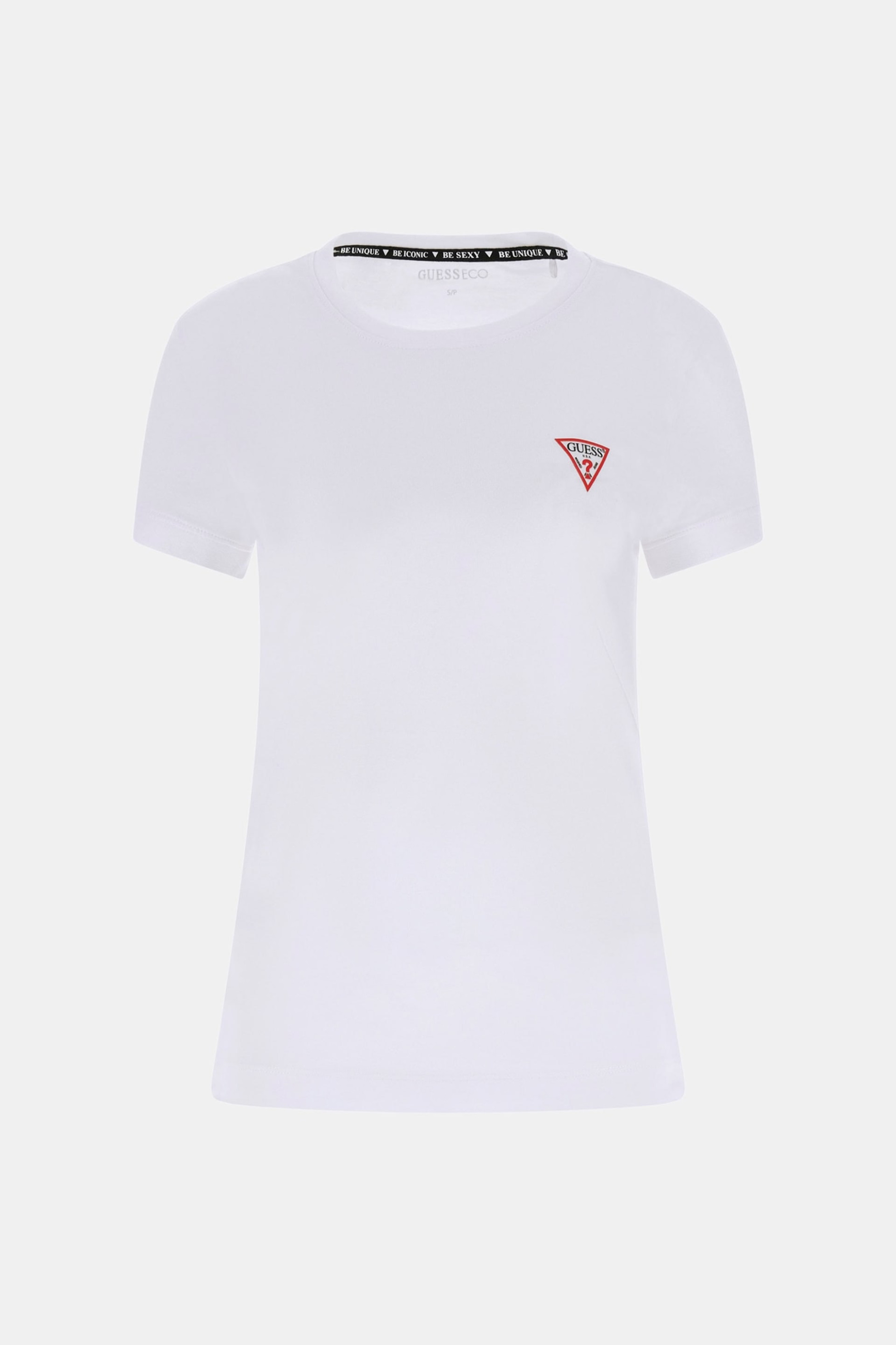 Guess γυναικείο T-shirt μονόχρωμο με λογότυπο Slim Fit - W2YI44J1314 Λευκό φωτογραφία