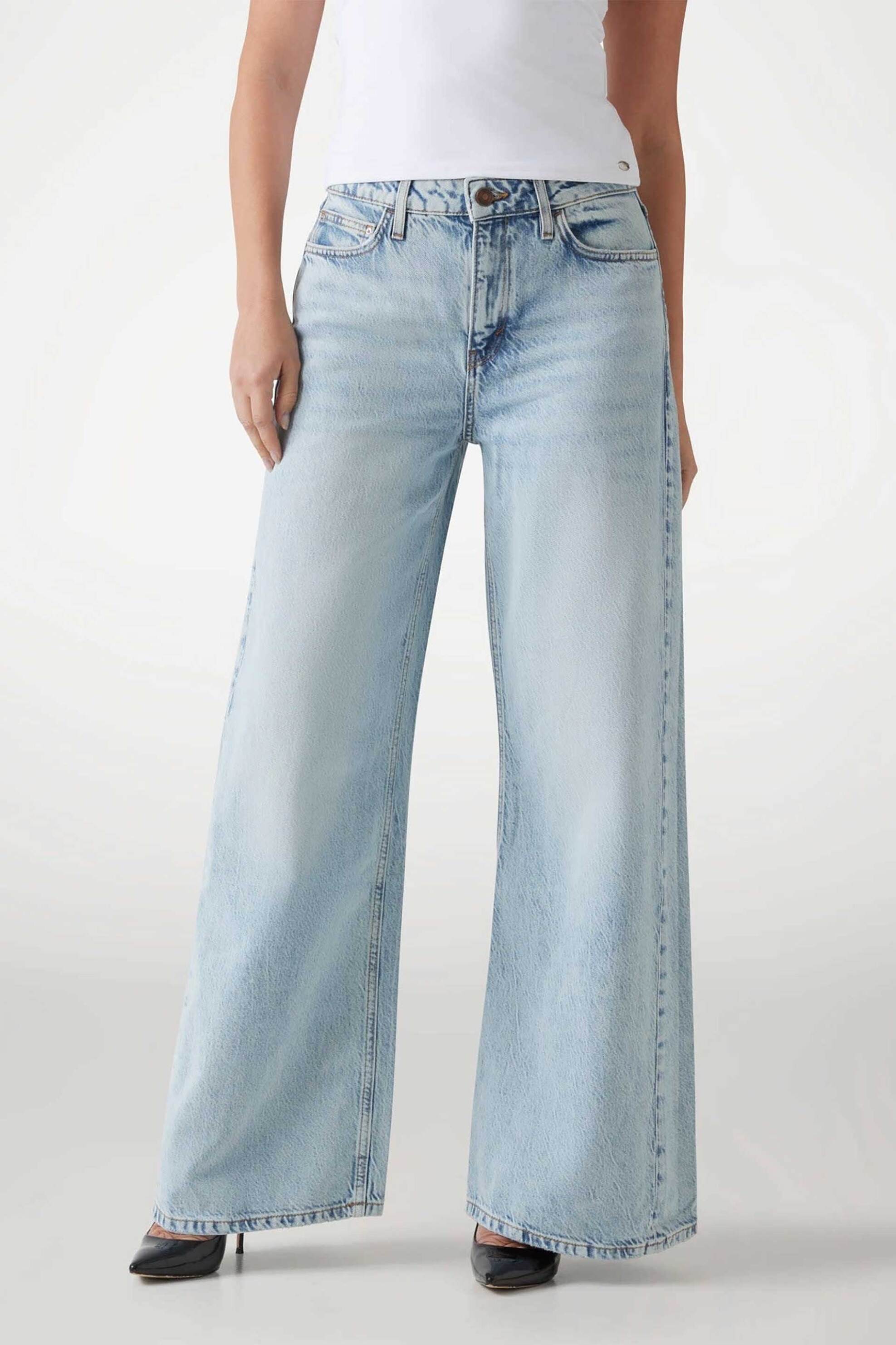 Guess γυναικείο τζιν παντελόνι Wide Leg 
