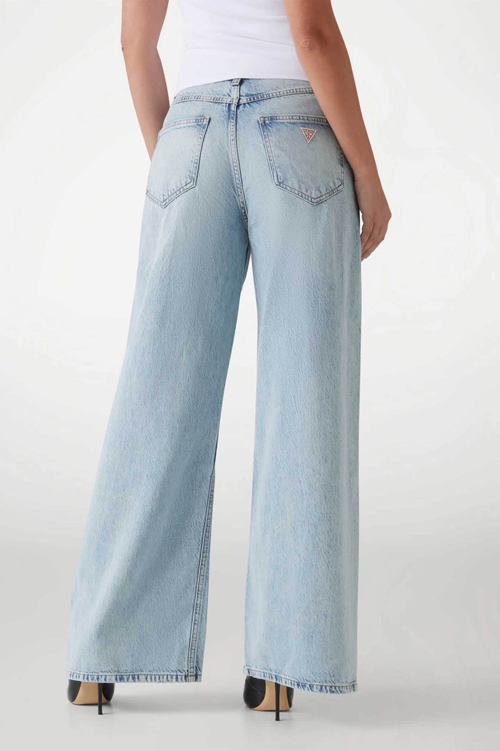 GUESS Guess γυναικείο τζιν παντελόνι Wide Leg "Bellflower" - W5RA82D5BO0 Denim Blue Ανοιχτό - 4