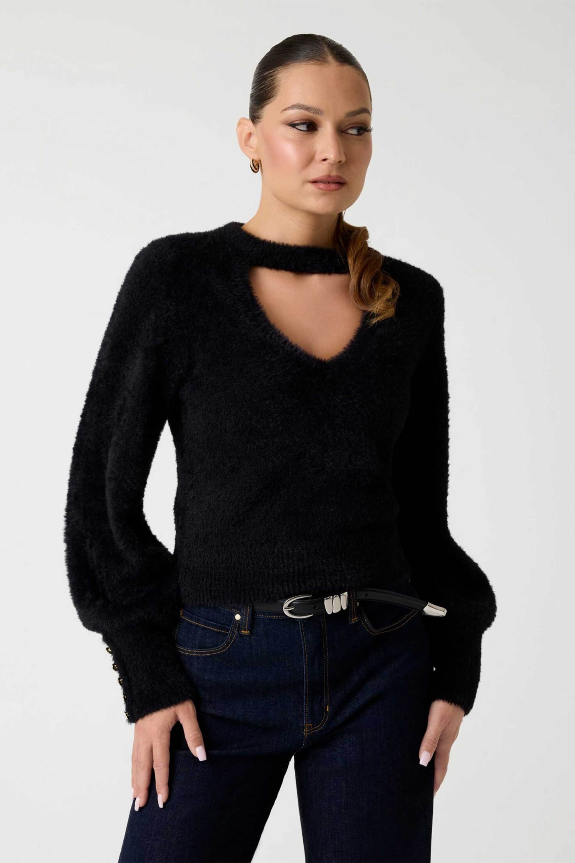 Γυναικεία πουλόβερ guess σε μαυρο