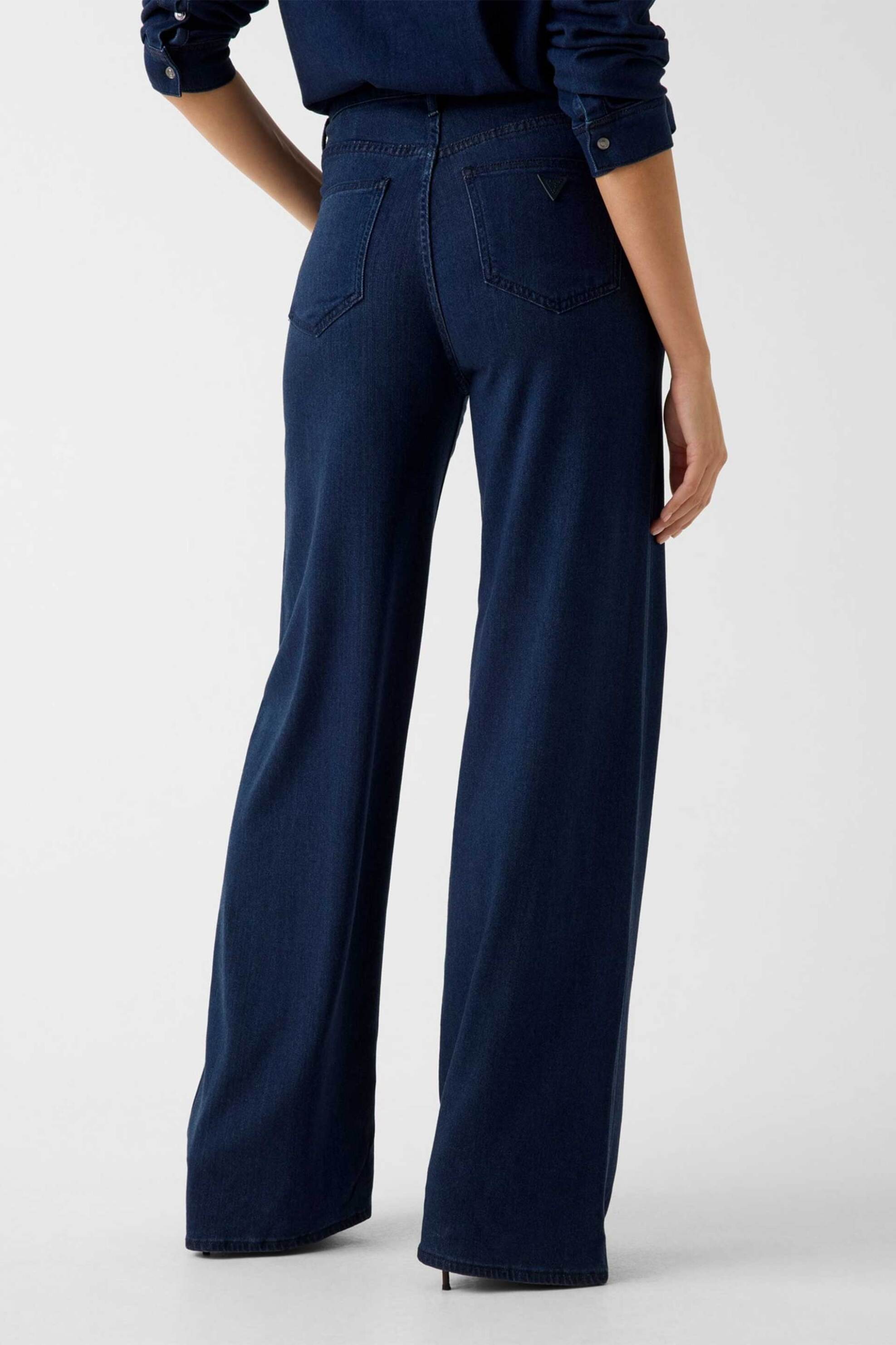 Guess γυναικείο τζιν παντελόνι πεντάτσεπο Wide Leg - W6RA3OD6980 Denim Blue Σκούρο φωτογραφία