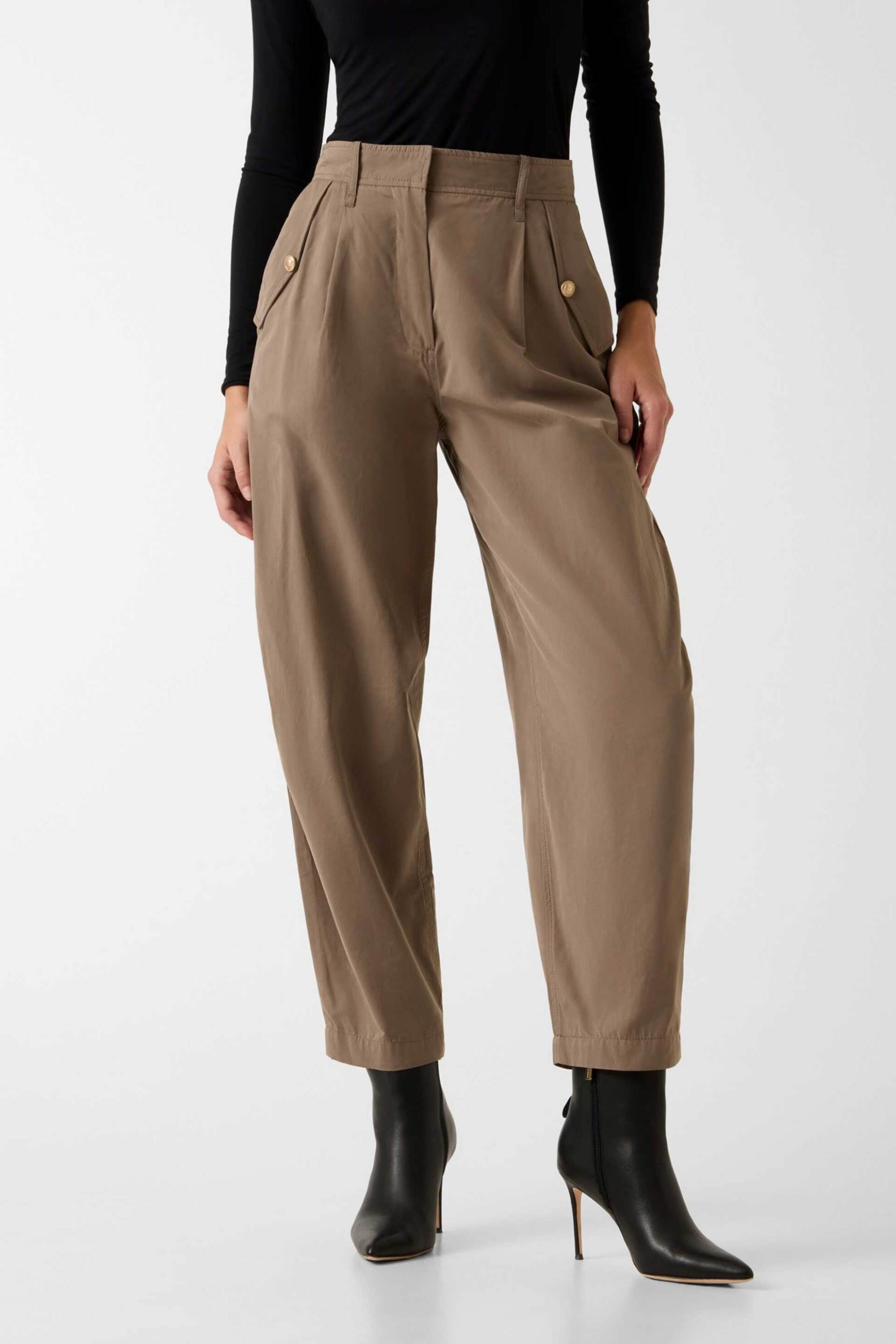 GUESS Guess γυναικείο παντελόνι Wide Leg - W6RB08WJ692 Μπεζ - 2