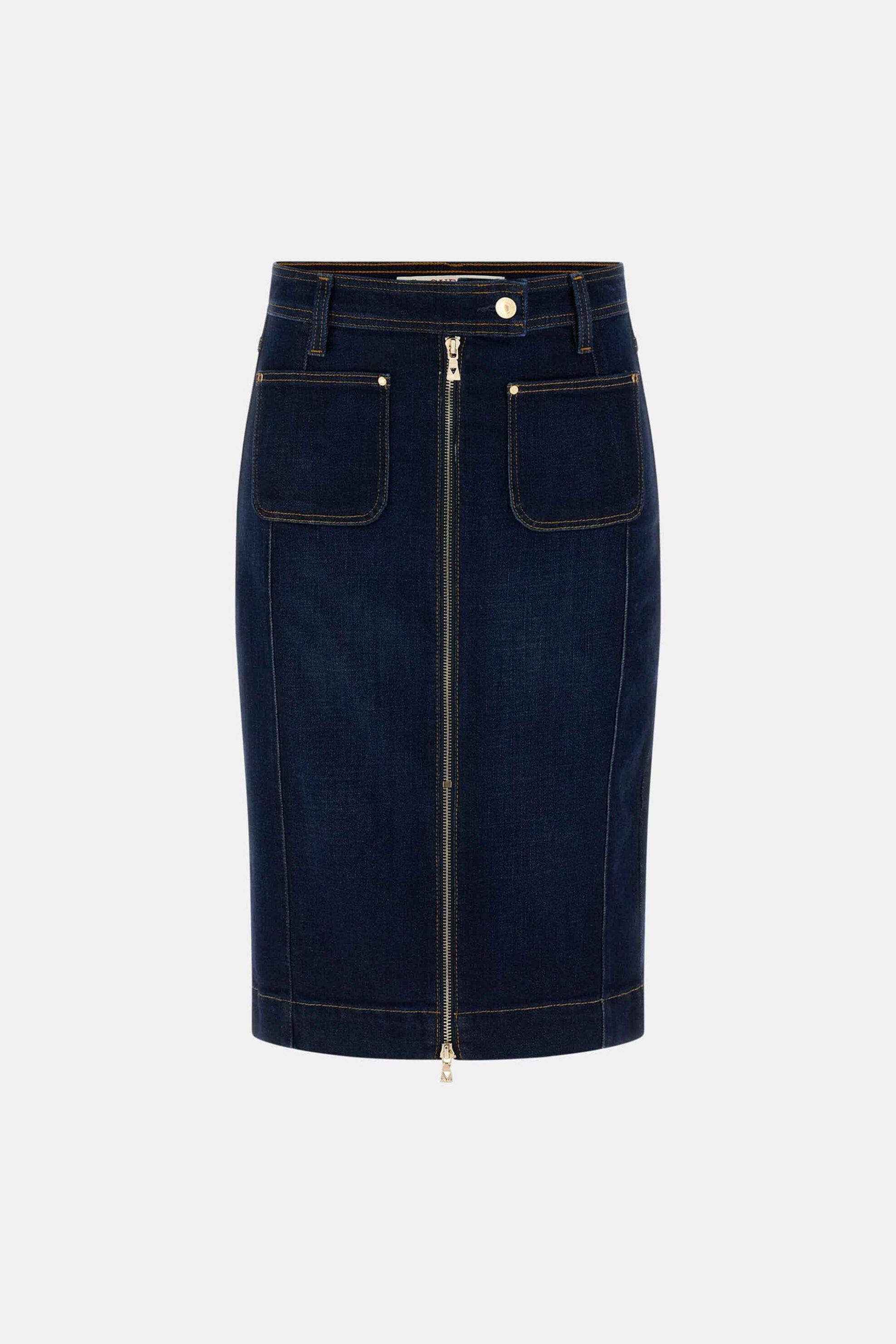 Guess Γυναικεία Midi Denim Φούστα Regular Fit - W6Rd0Ud6881 Blue