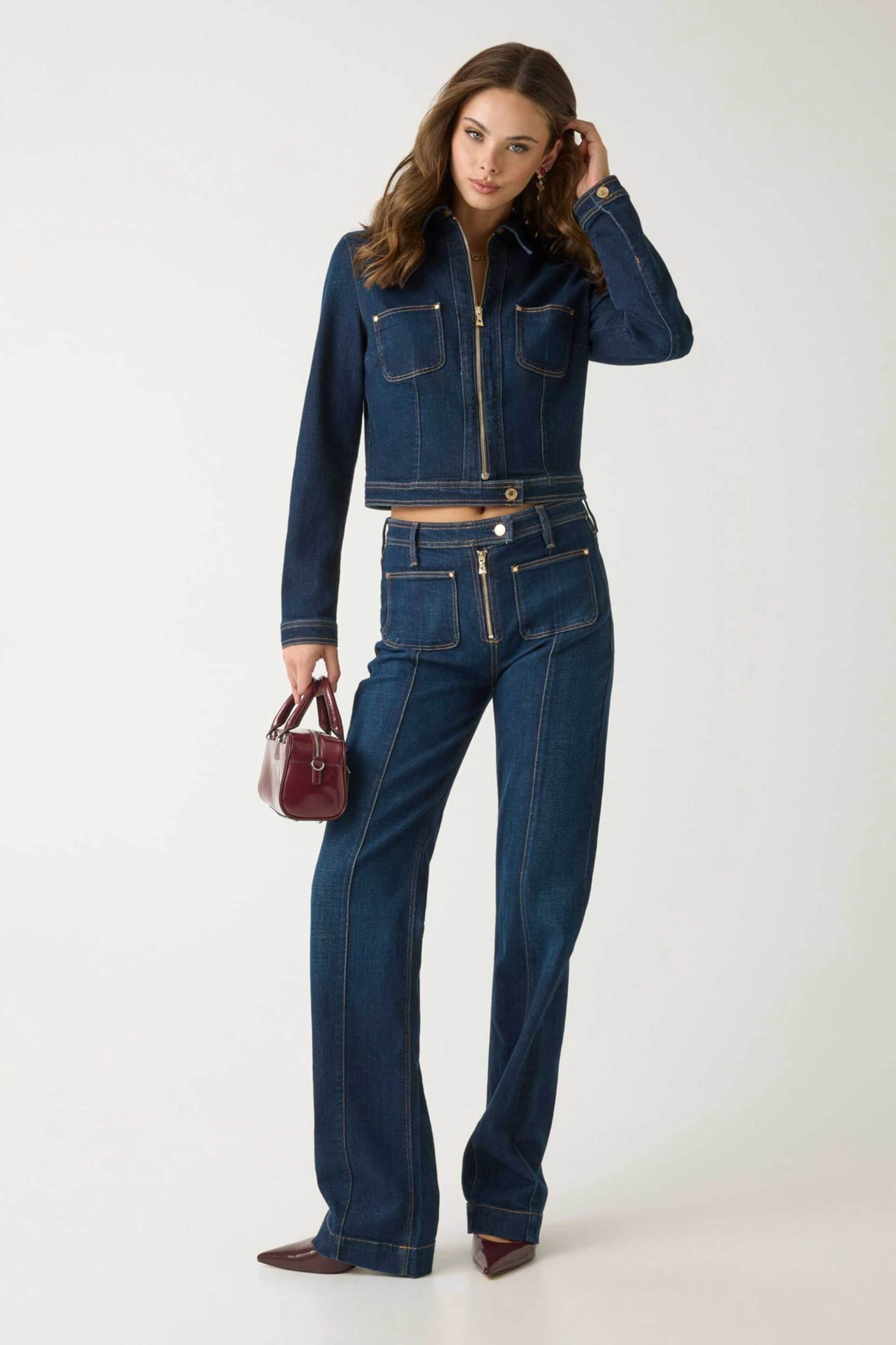 GUESS Guess γυναικείο denim jacket "Amelie" - W6RN76D6881 Denim Blue - 2