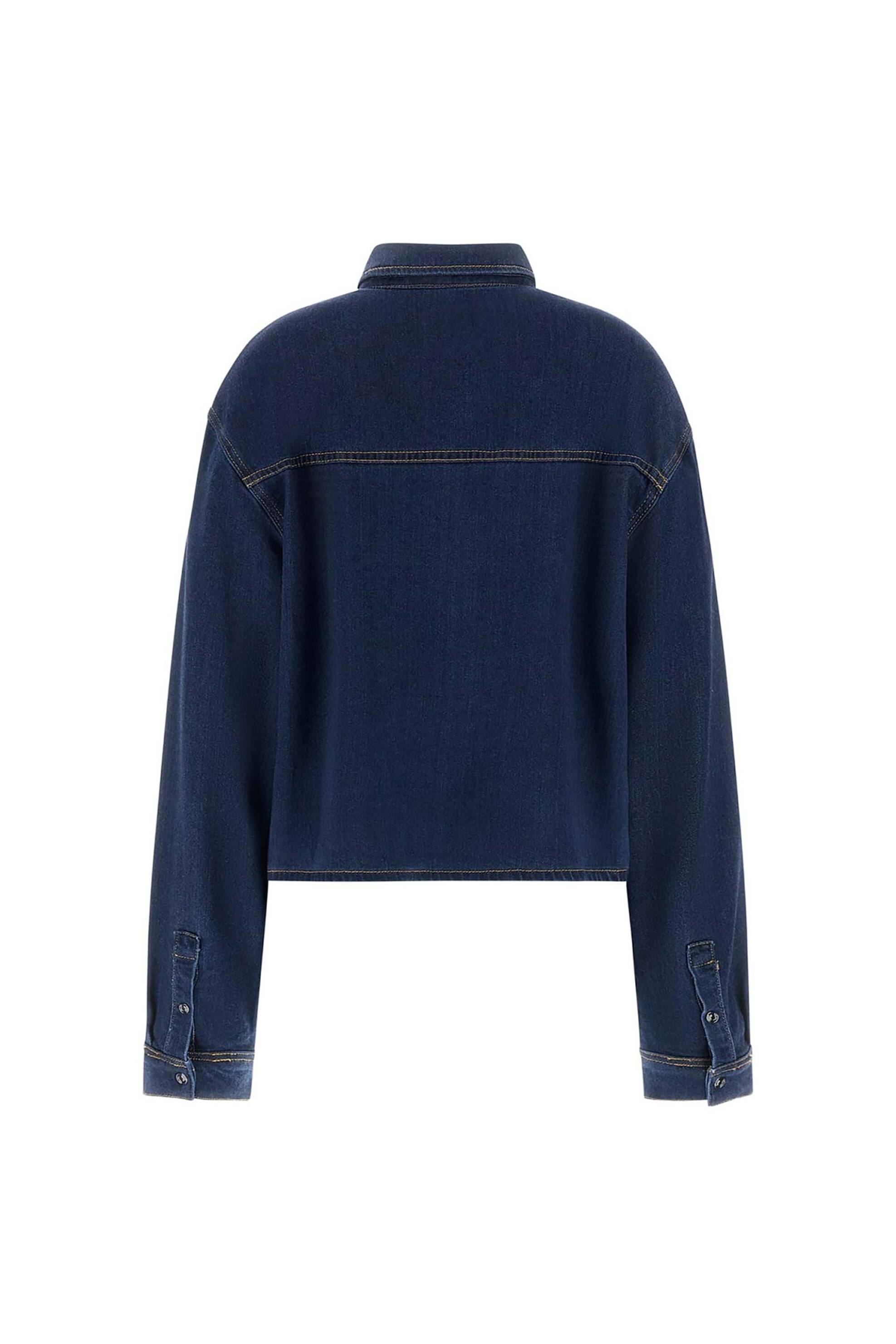 Guess Γυναικείο Denim Πουκάμισο Regular Fit - W6Rn99D6980 Blue Σκούρο