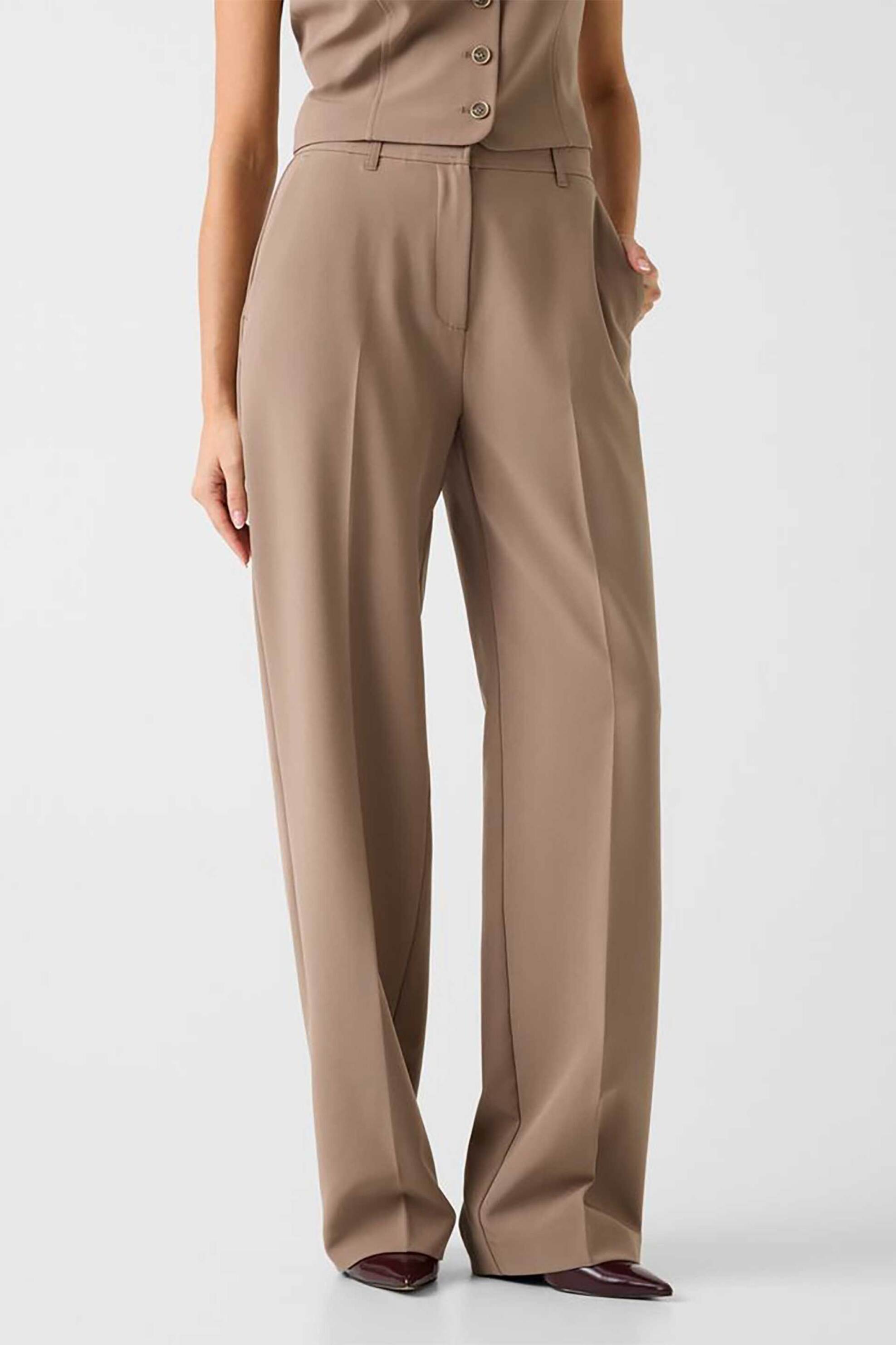 GUESS Guess γυναικείο παντελόνι Wide Leg - W6RB02WH9Y2 Μπεζ - 2