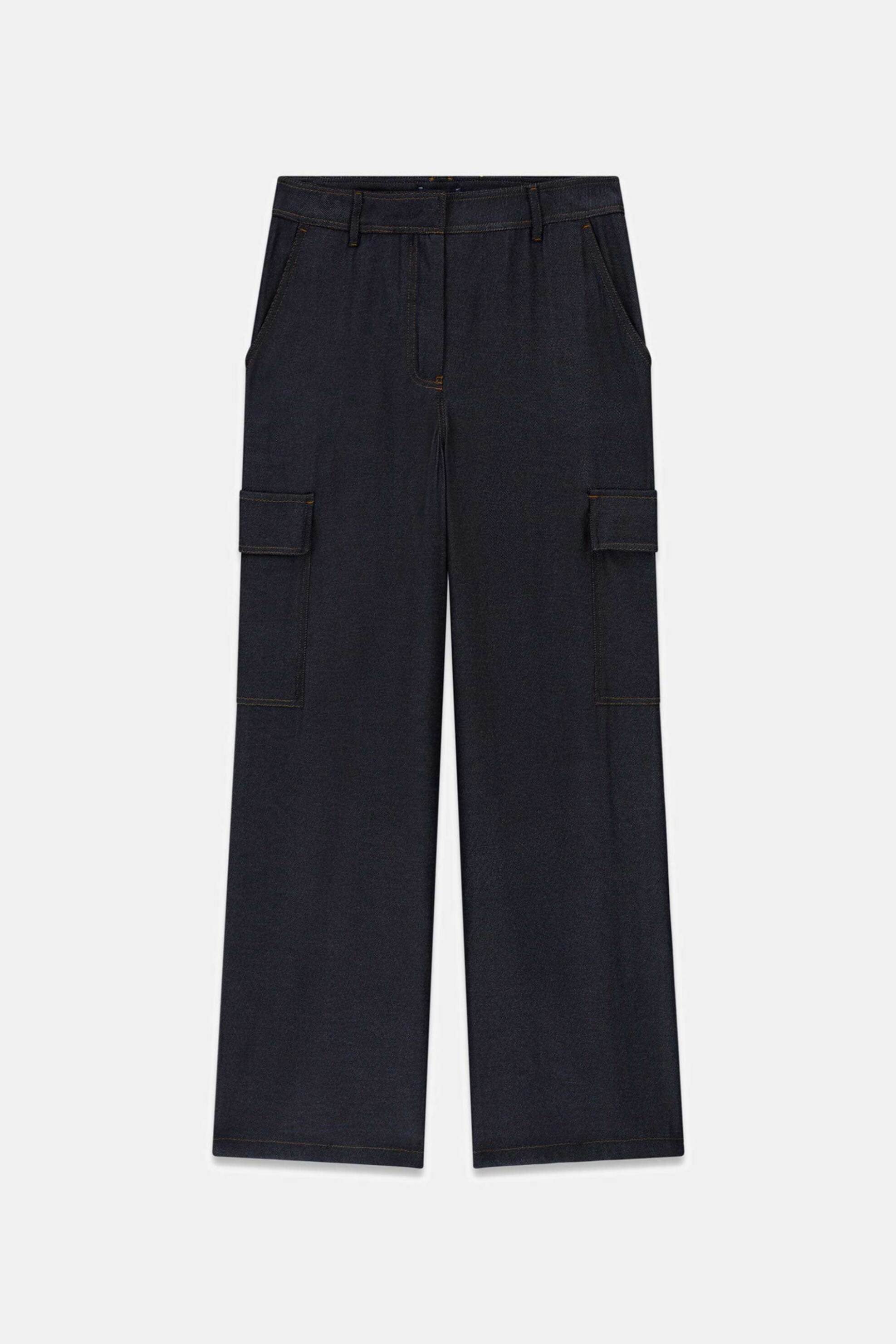 Guess γυναικείο denim παντελόνι cargo Relaxed Fit - W6RB65WL842 Denim Blue Σκούρο φωτογραφία