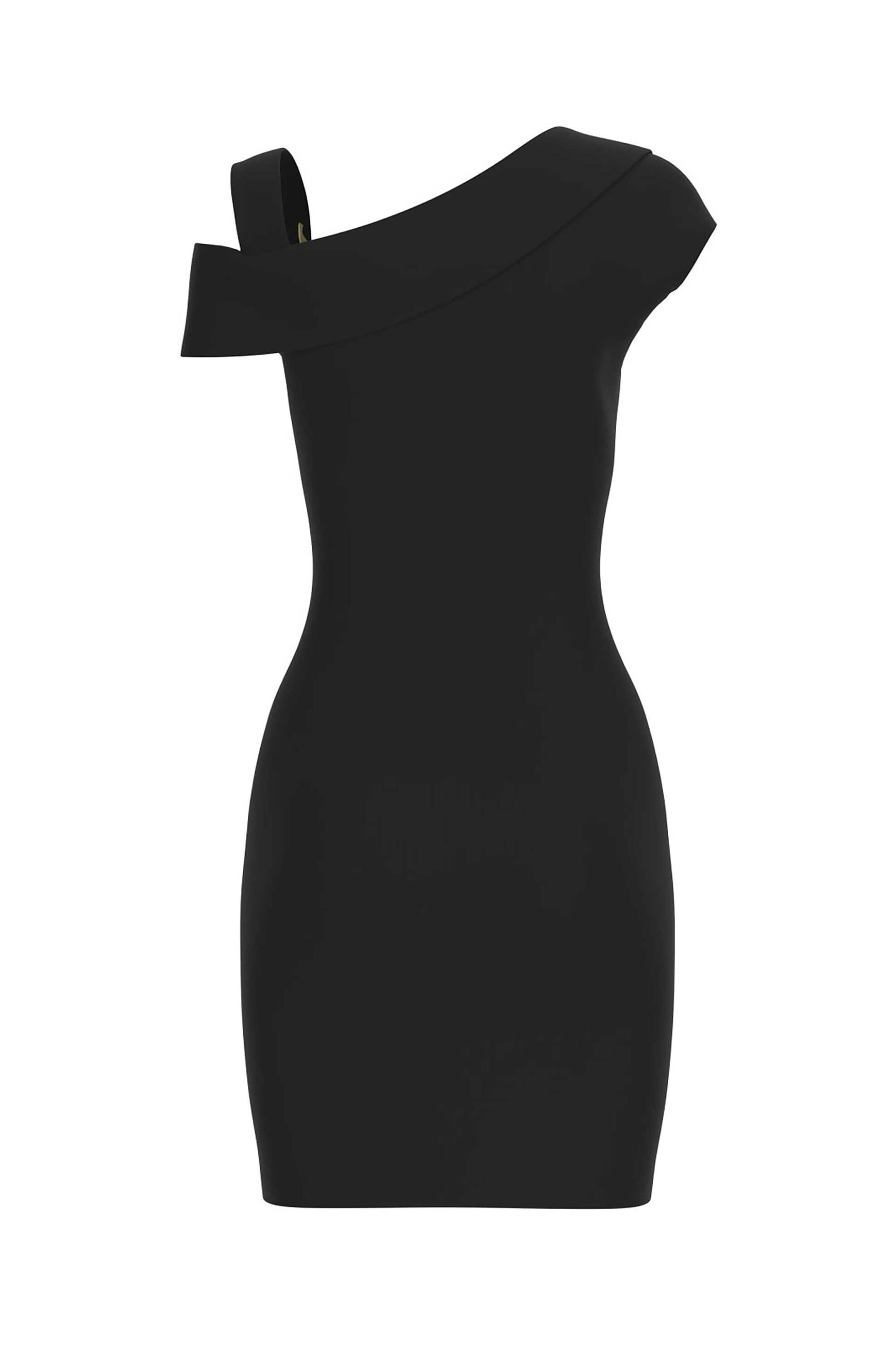 Guess Γυναικείο Mini Αμάνικο Φόρεμα με Off-Shoulder Σχέδιο Brigitte - W6Gk23K3017 Μαύρο