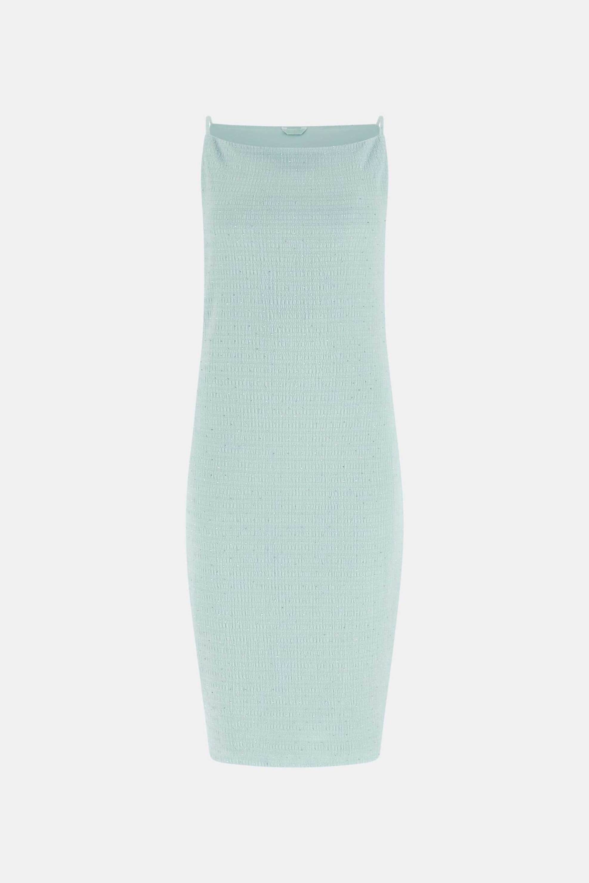 Guess Γυναικείο Mini Αμάνικο Φόρεμα Regular Fit Francine - W6Gka1K3488 Πράσινο Μέντας