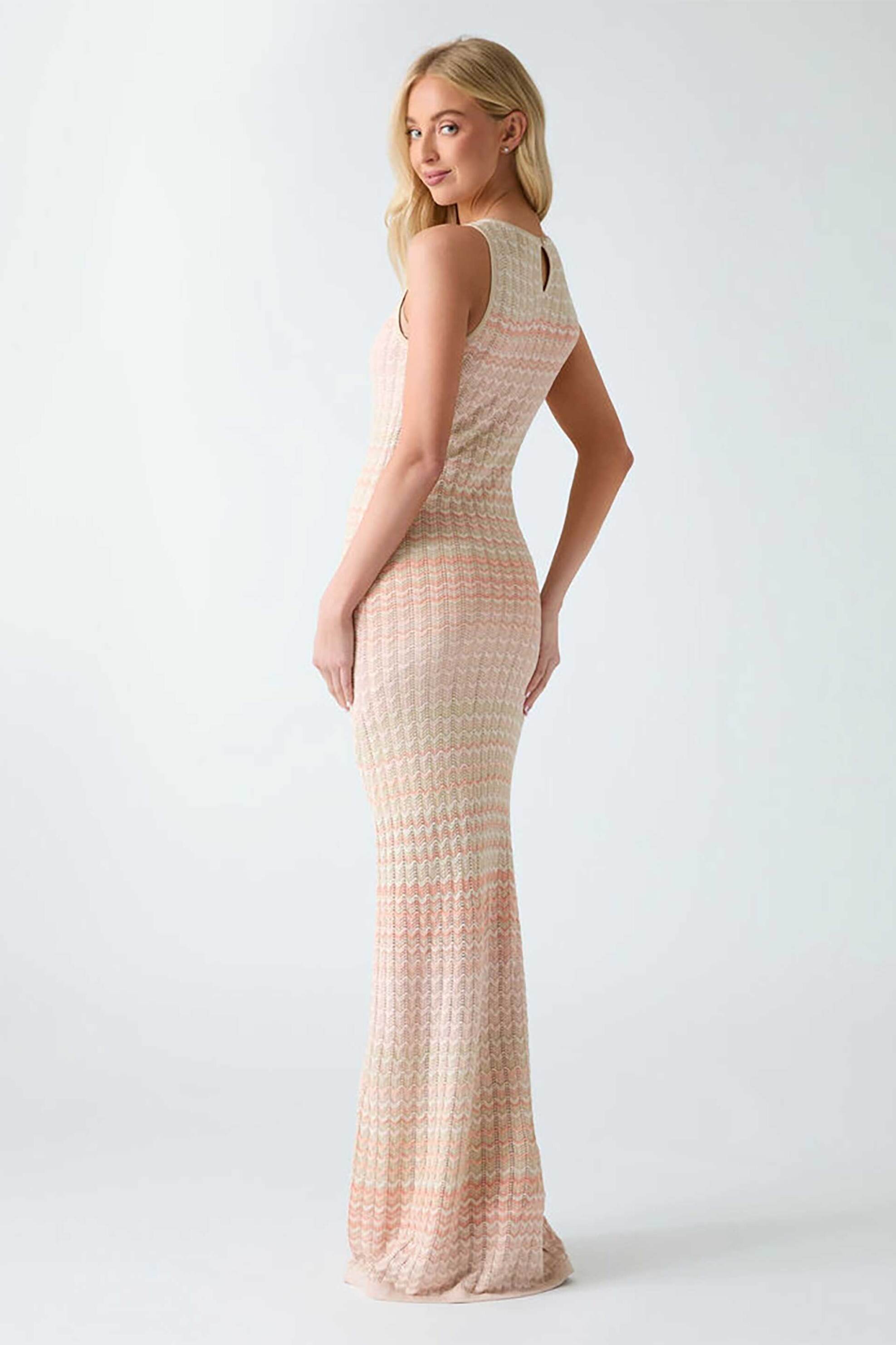 GUESS Guess γυναικείo maxi αμάνικο φόρεμα ''Rosalyn'' - W6GKA2Z0749 Ροζ - 3