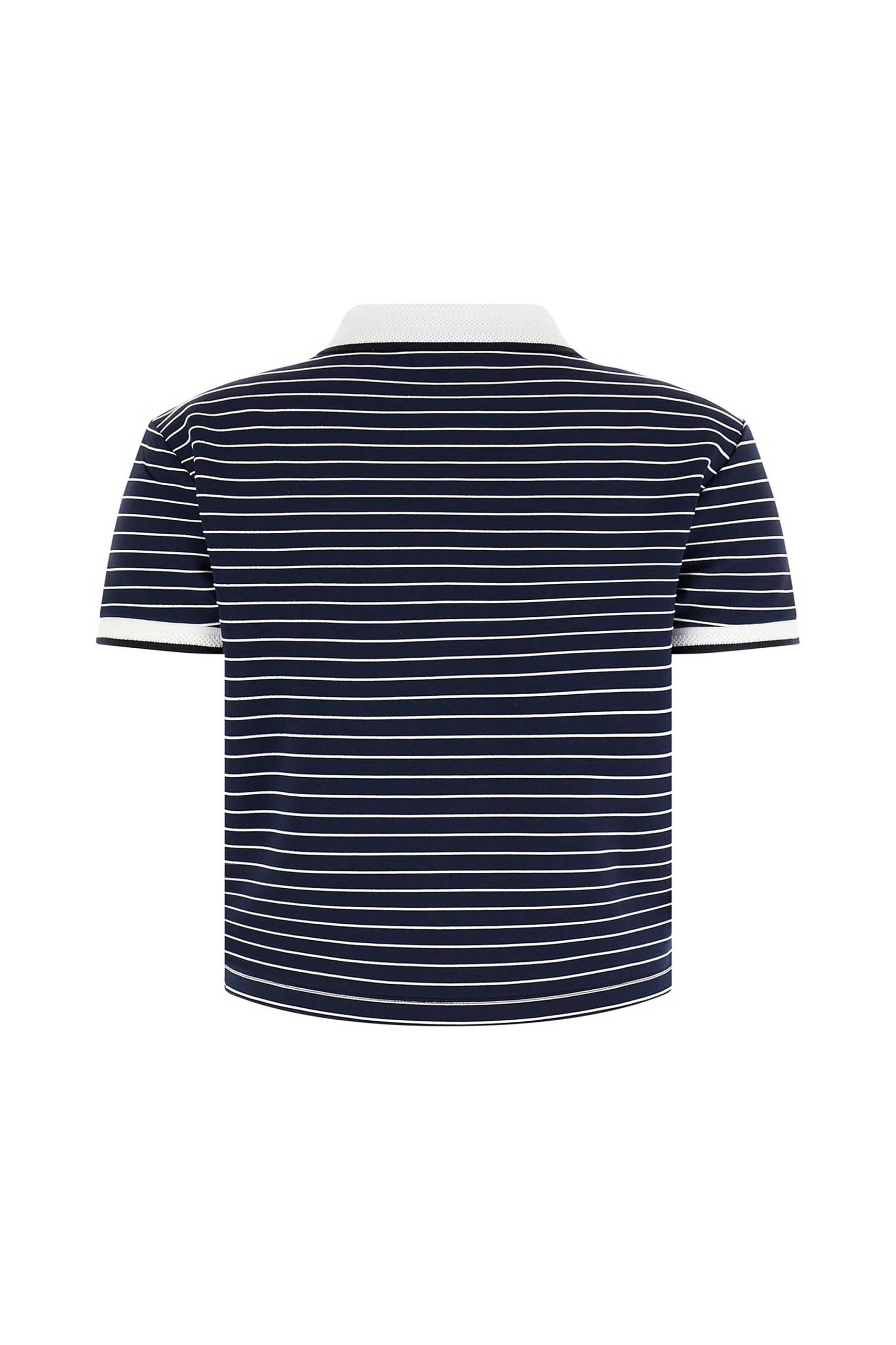 Guess Γυναικεία Μπλούζα Πόλο με Ριγέ Σχέδιο Slim Fit - W6Gp17K2946 Σκούρο Μπλε