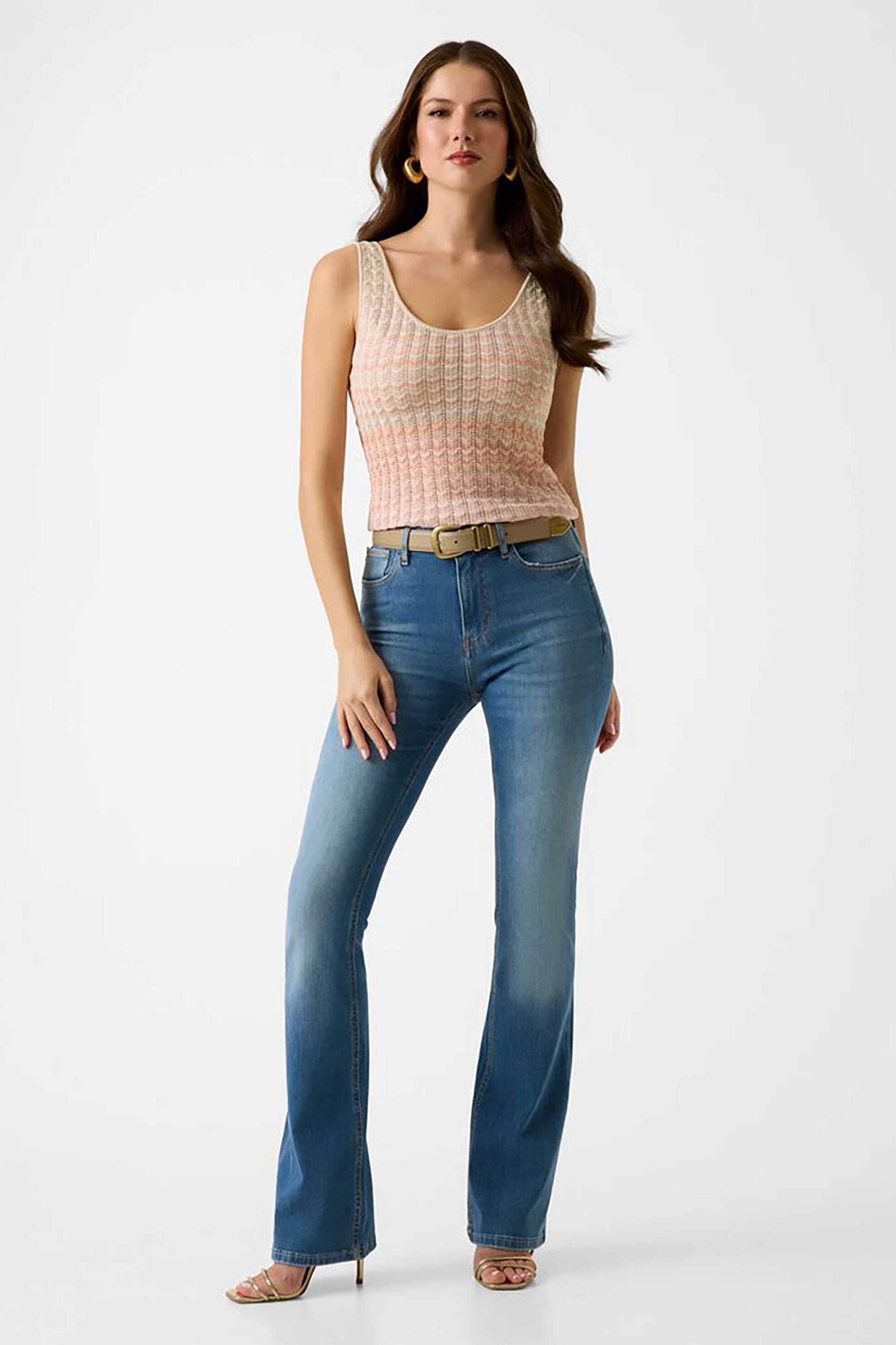 GUESS Guess γυναικείο αμάνικο τοπ Slim Fit ''Rosalyn'' - W6GR08Z0589 Ροζ - 2