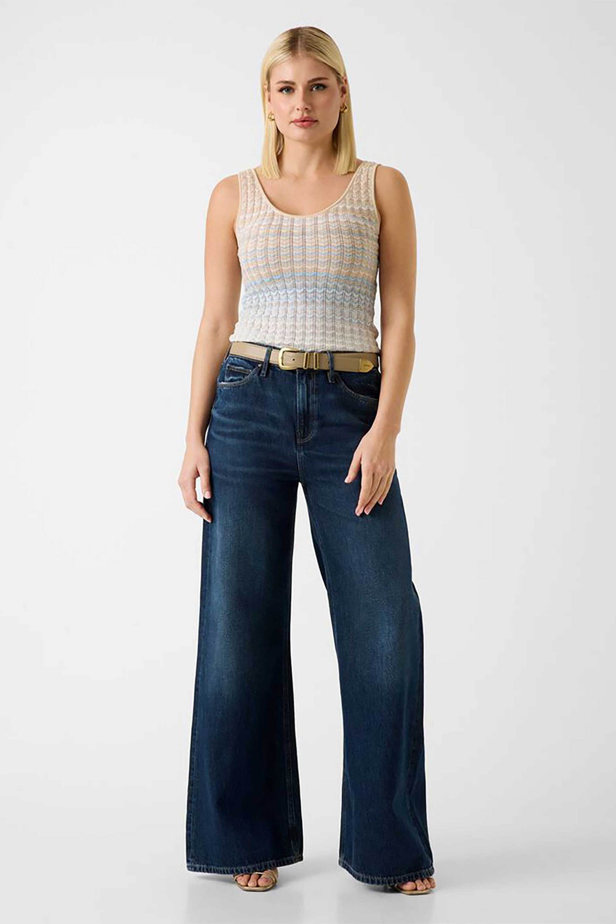 GUESS Guess γυναικείο αμάνικο τοπ Slim Fit ''Rosalyn'' - W6GR08Z0589 Γαλάζιο - 2