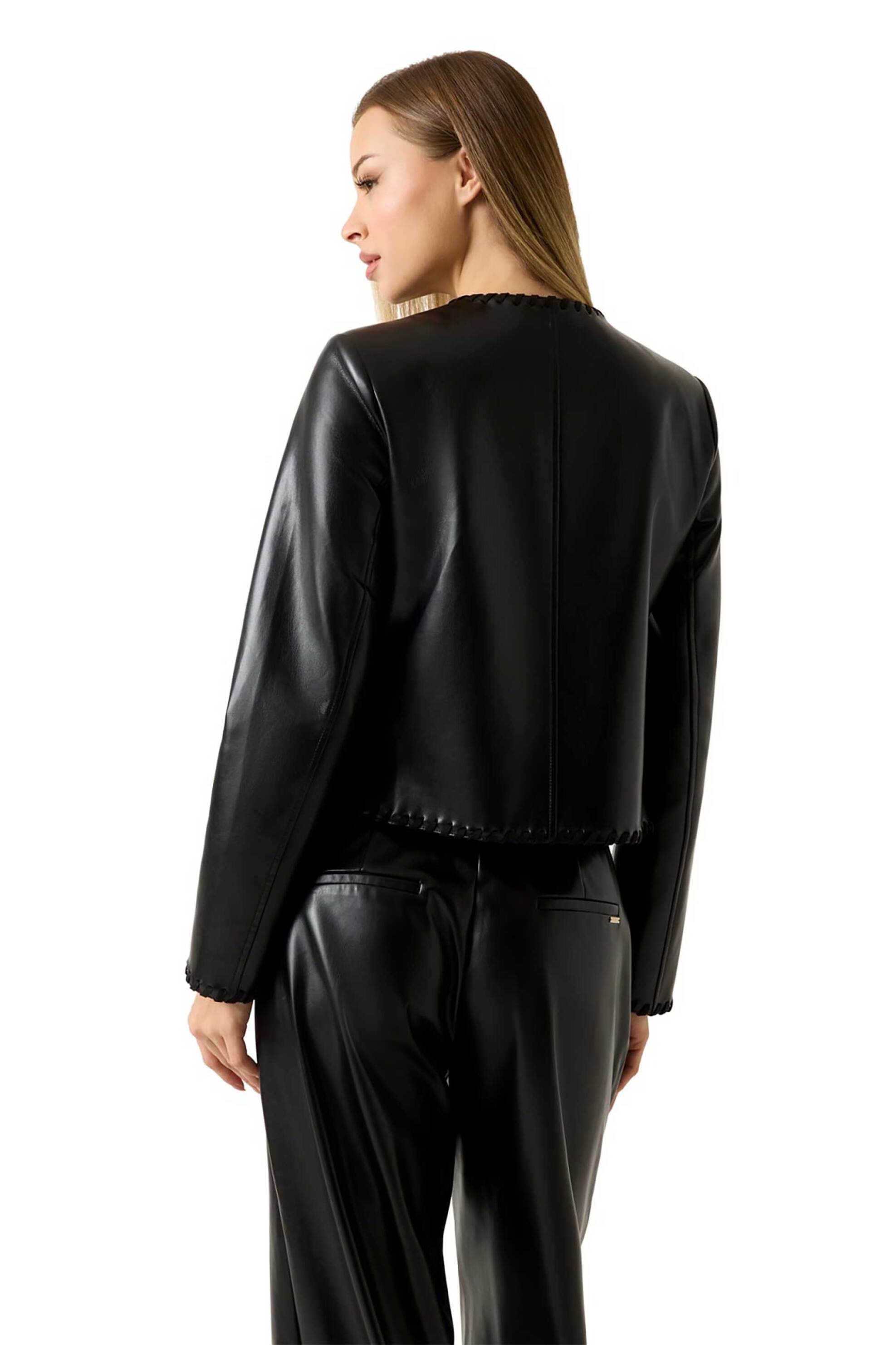 GUESS Guess γυναικείο jacket faux leather Slim Fit "New Leontine" - W6YL32W3173 Μαύρο - 3