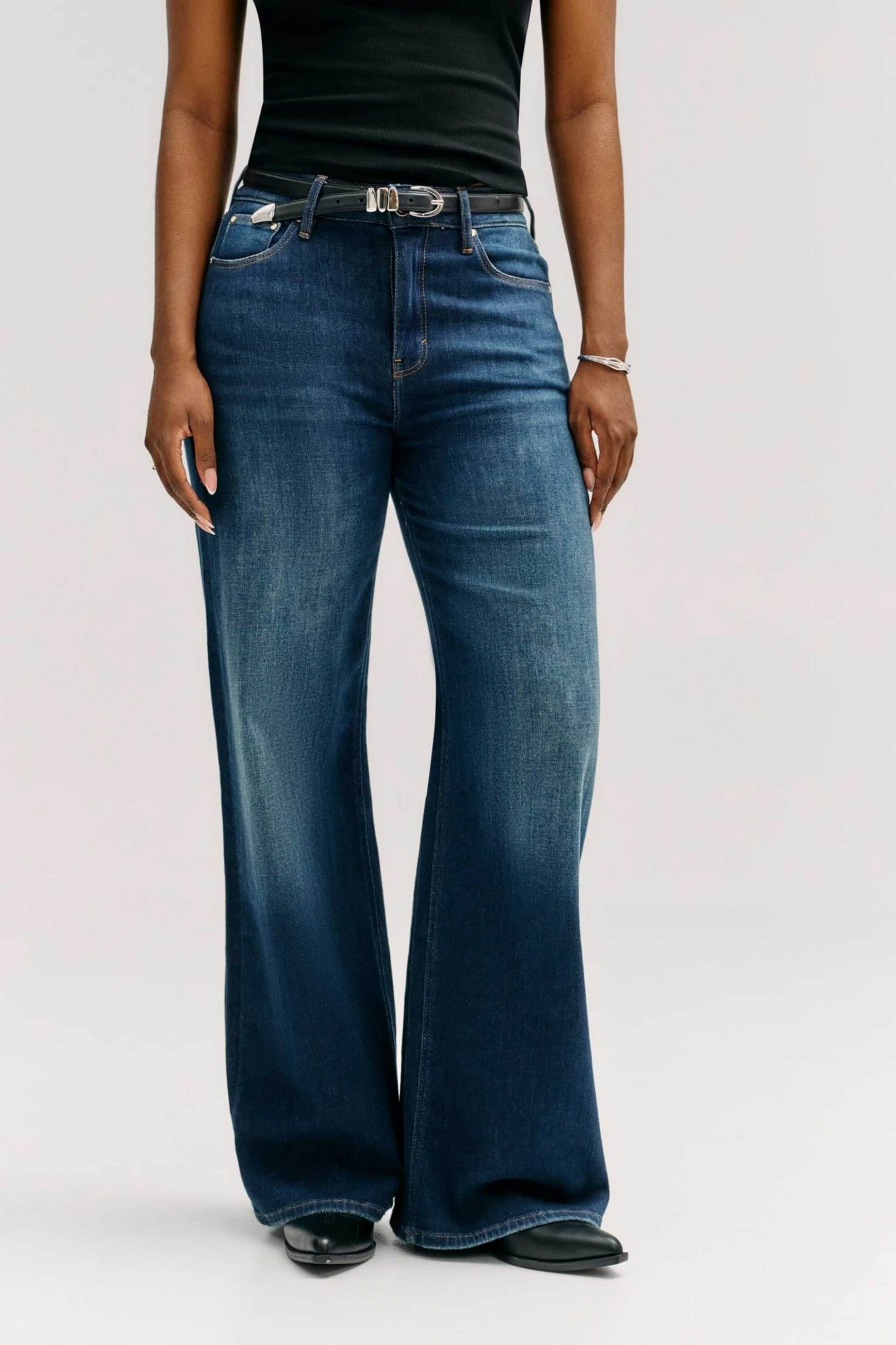 Guess γυναικείο τζιν παντελόνι πεντάτσεπο Wide Leg 