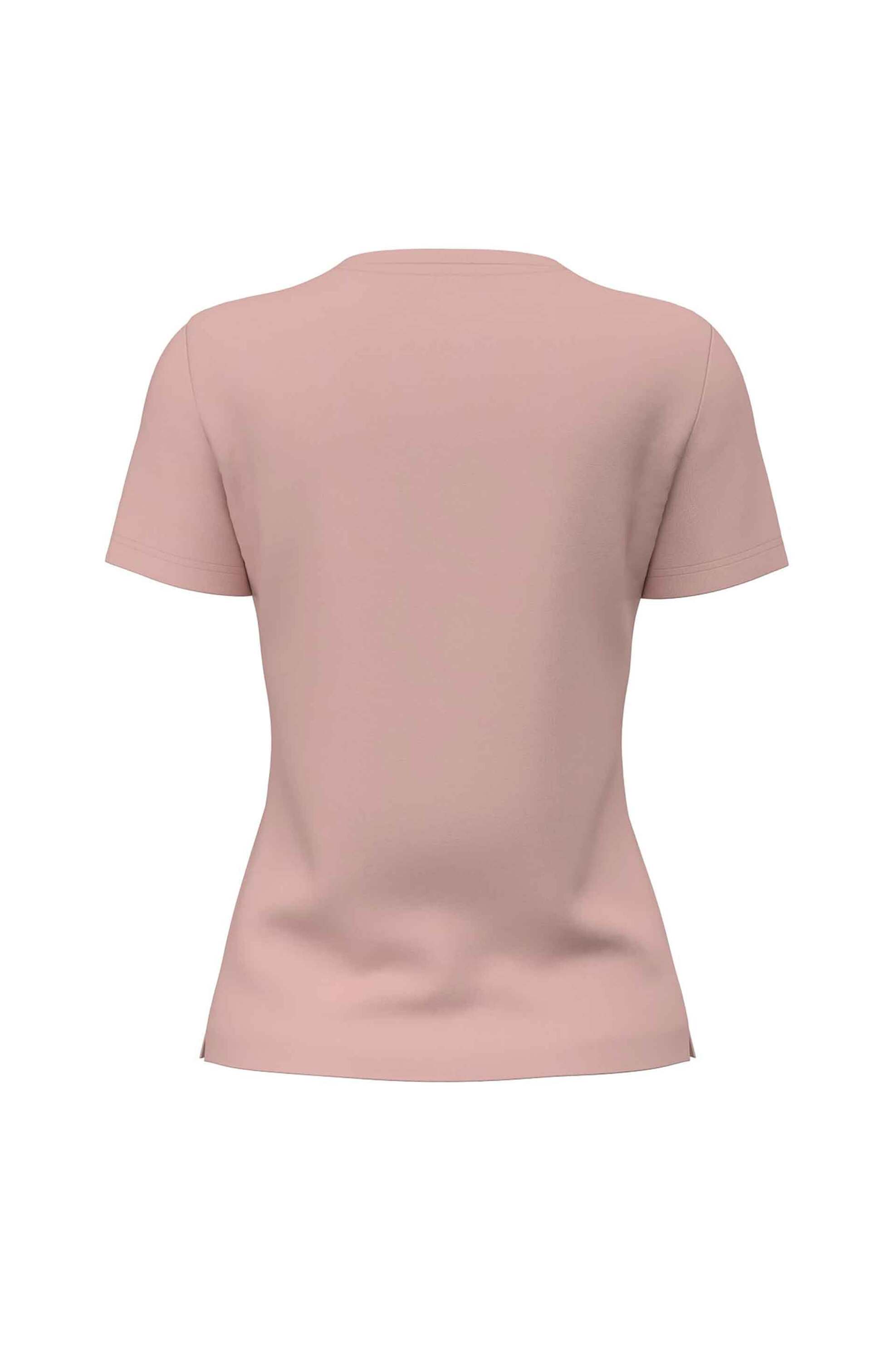 Guess γυναικείο T-shirt με μεταλλιζέ logo print Regular Fit - W6YI14K3855 Ροζ