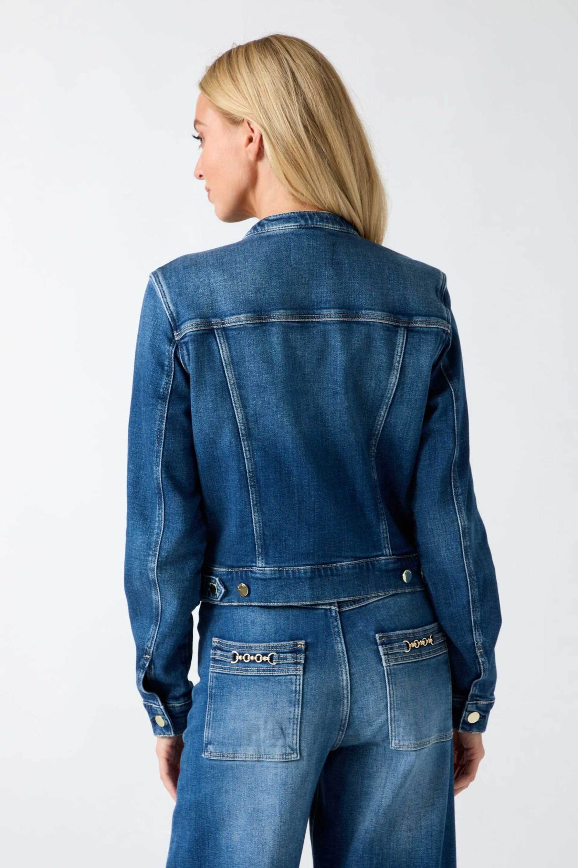 GUESS Guess γυναικείο denim jacket μάο Regular Fit "Ivy" - W6YN03D1341 Denim Blue - 4