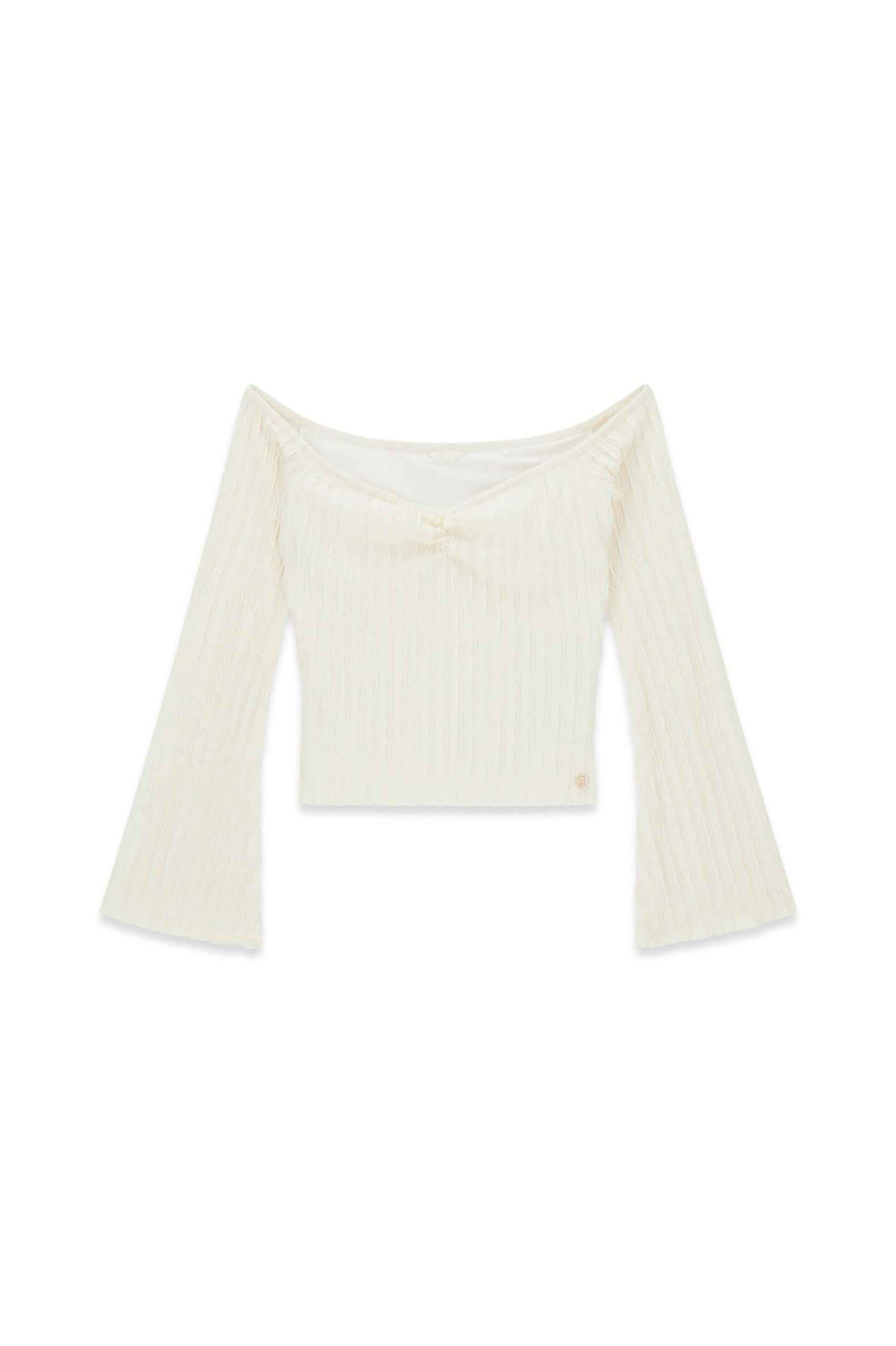 Guess γυναικεία μπλούζα off shoulder Slim Fit 