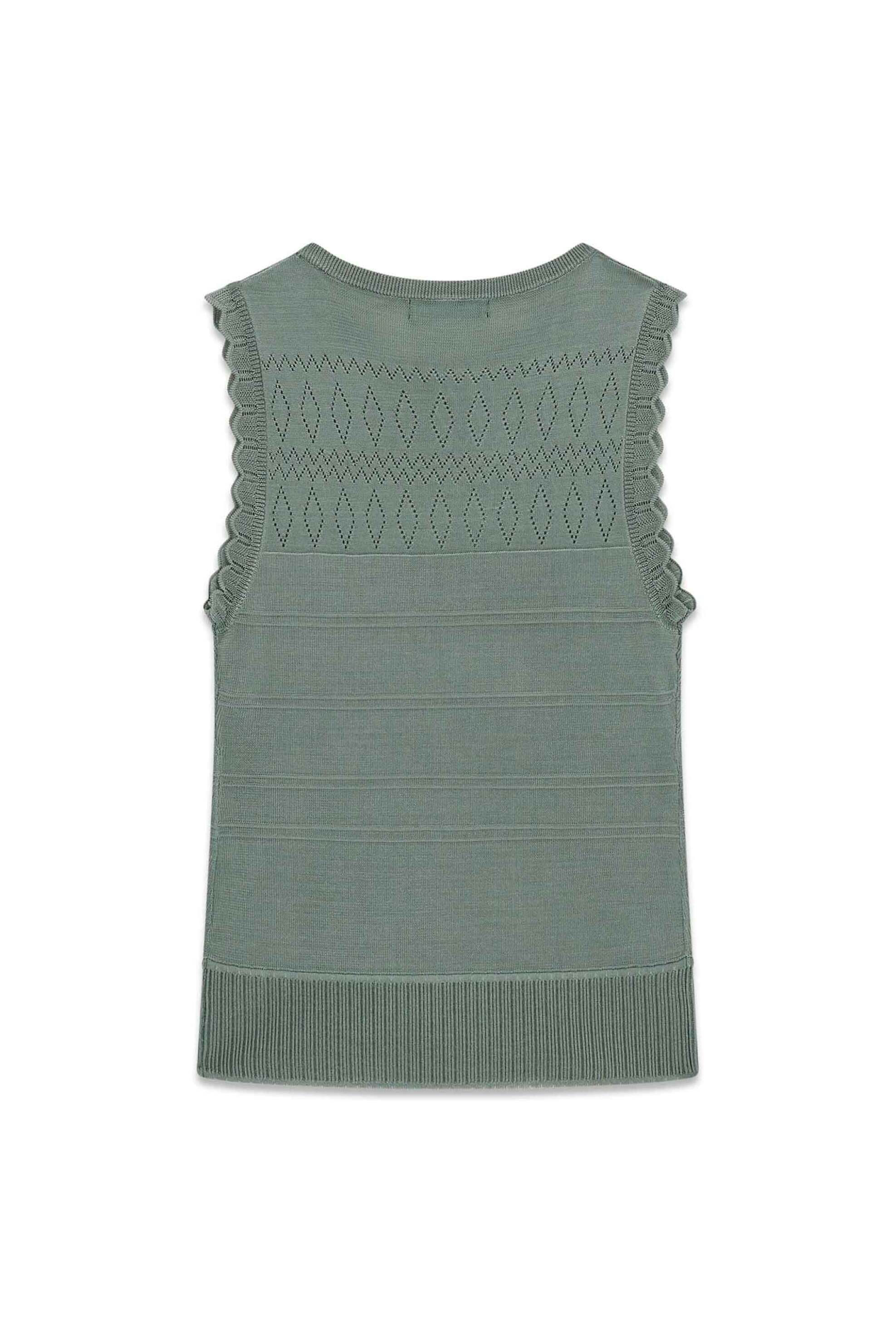 Guess γυναικεία πλεκτή αμάνικη μπλούζα Regular Fit 