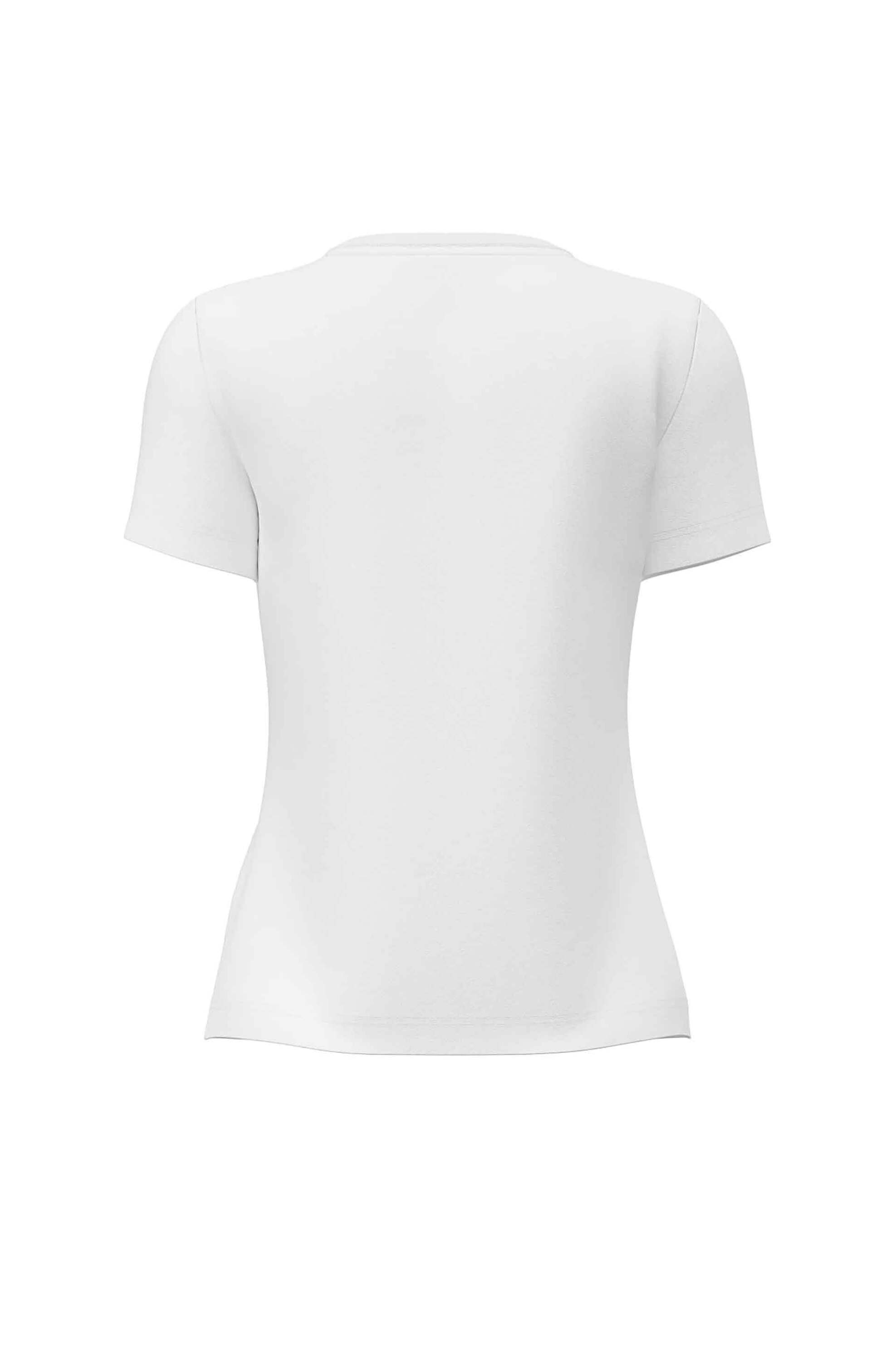 Guess γυναικείο T-shirt με logo print με στρας Regular Fit 
