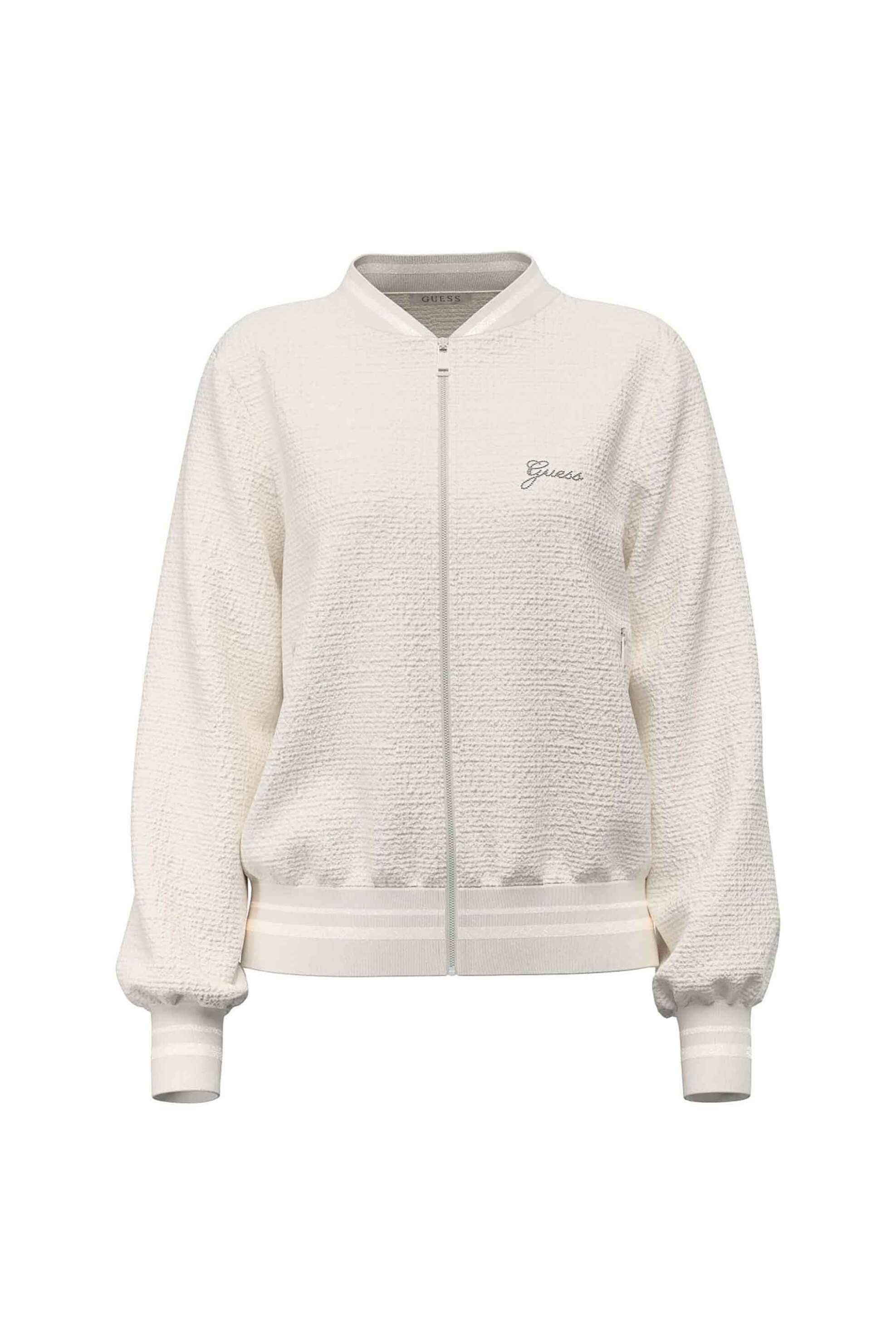 Guess γυναικεία ζακέτα φούτερ structured με λογότυπο Regular Fit 
