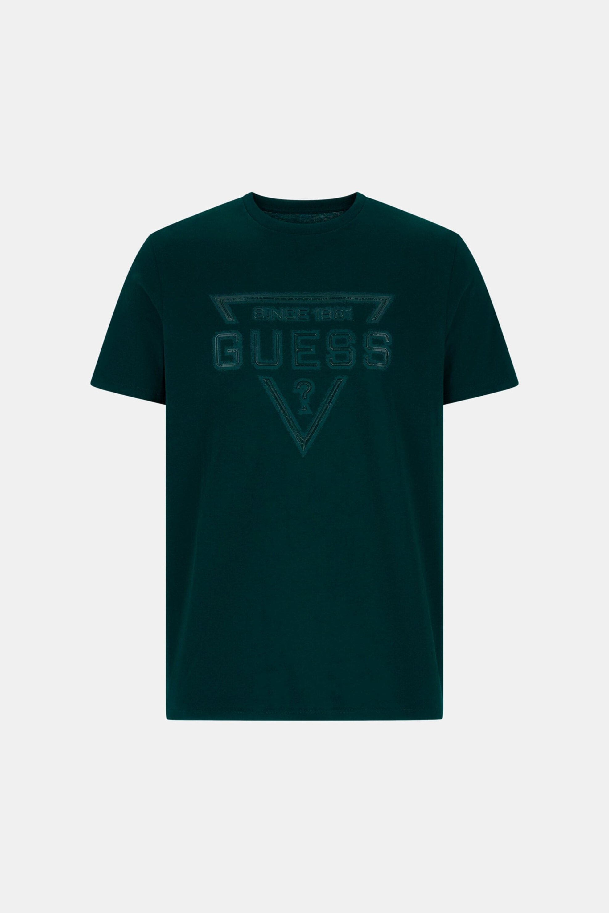 Guess Ανδρικό T-Shirt με Τριγωνικό Λογότυπο Slim Fit - M6Ri09I3Z14 Πετρόλ