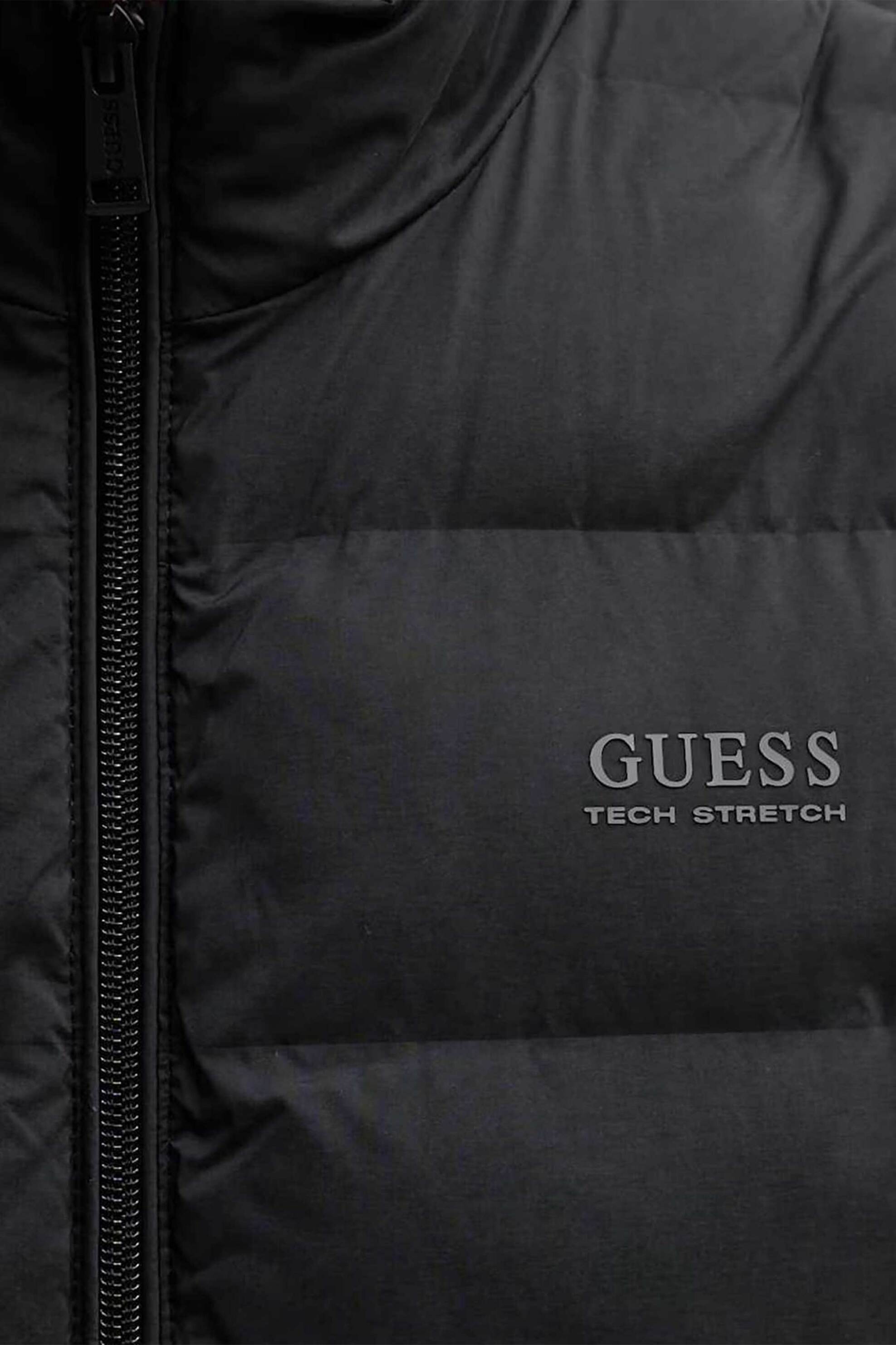 Guess ανδρικό αμάνικο μπουφάν με λογότυπο Regular Fit - M6RN25WJ242 Μαύρο φωτογραφία