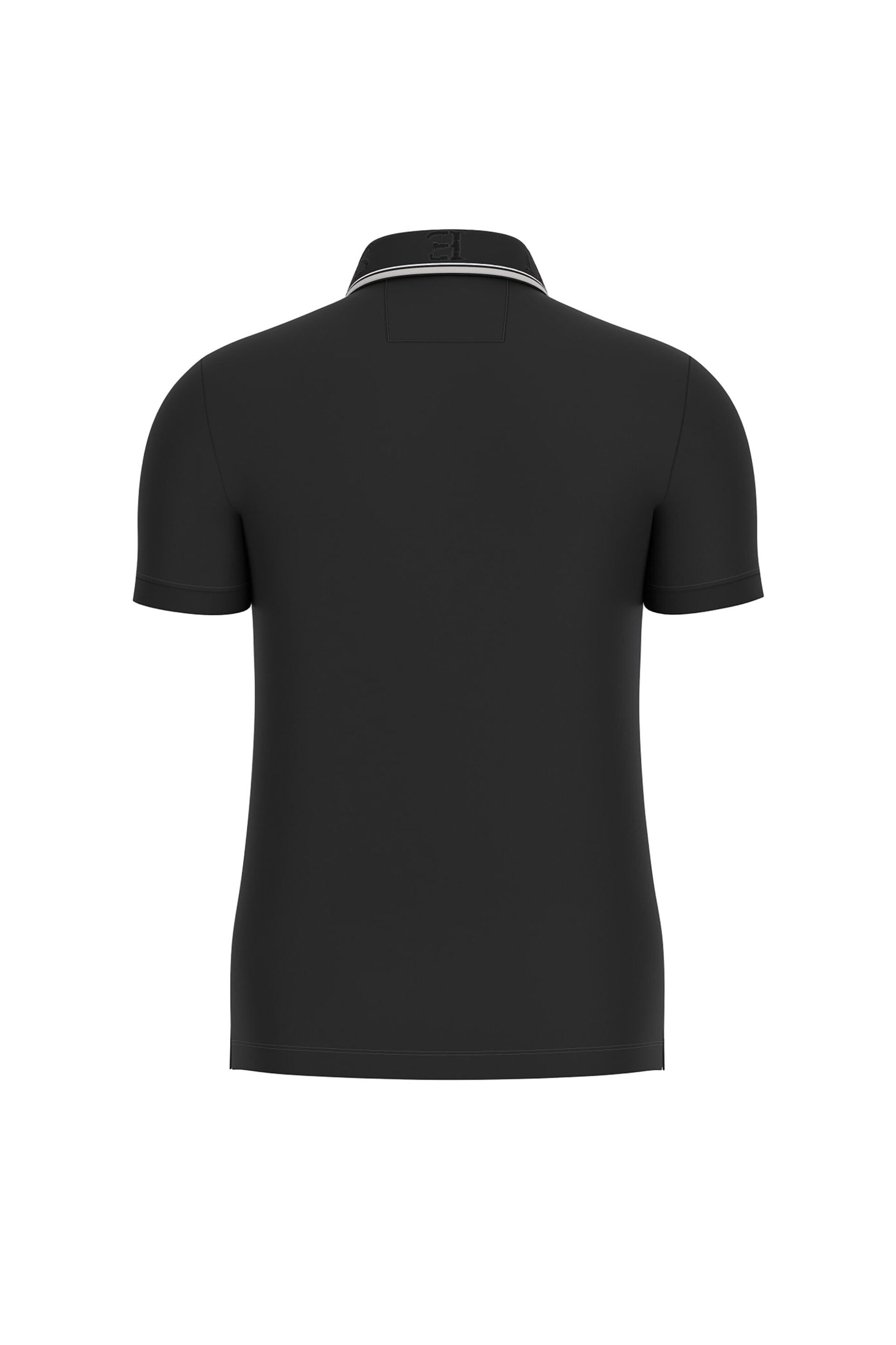 Guess Ανδρική Πλεκτή Μπλούζα Πόλο Κοντομάνικη Slim Fit - M6Rp66J1314 Μαύρο