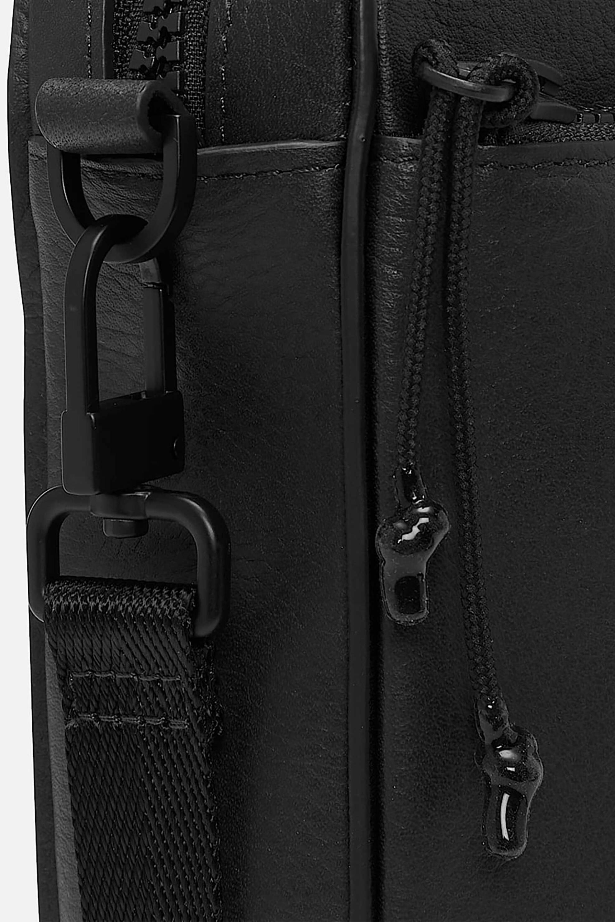 Timberland unisex δερμάτινο τσαντάκι crossbody "Tuckerman" - TB0A61D70011 Μαύρο φωτογραφία