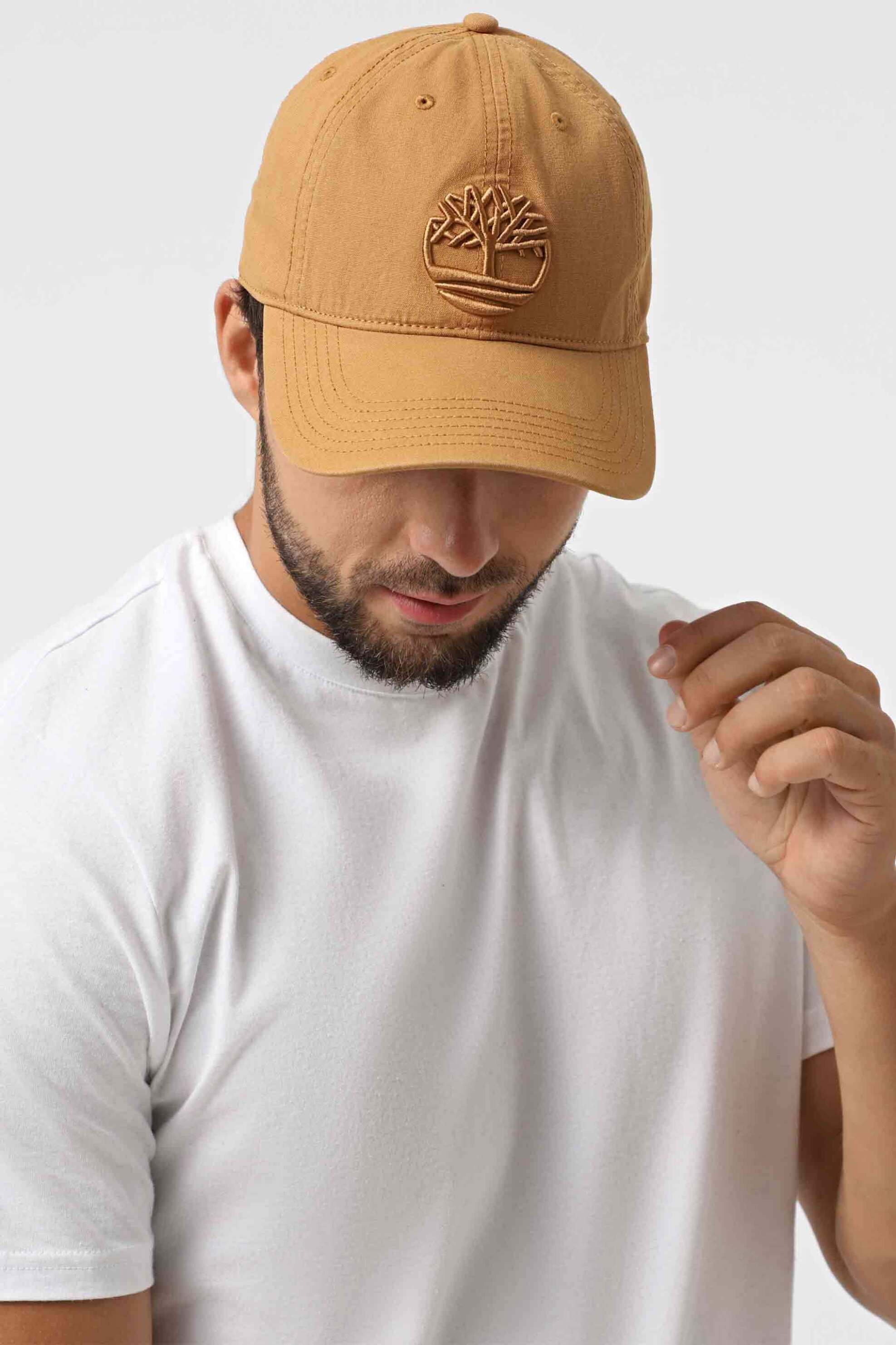 Timberland Ανδρικό Καπέλο Jockey με Λογότυπο - Tb0A66Ba2311 Μπεζ