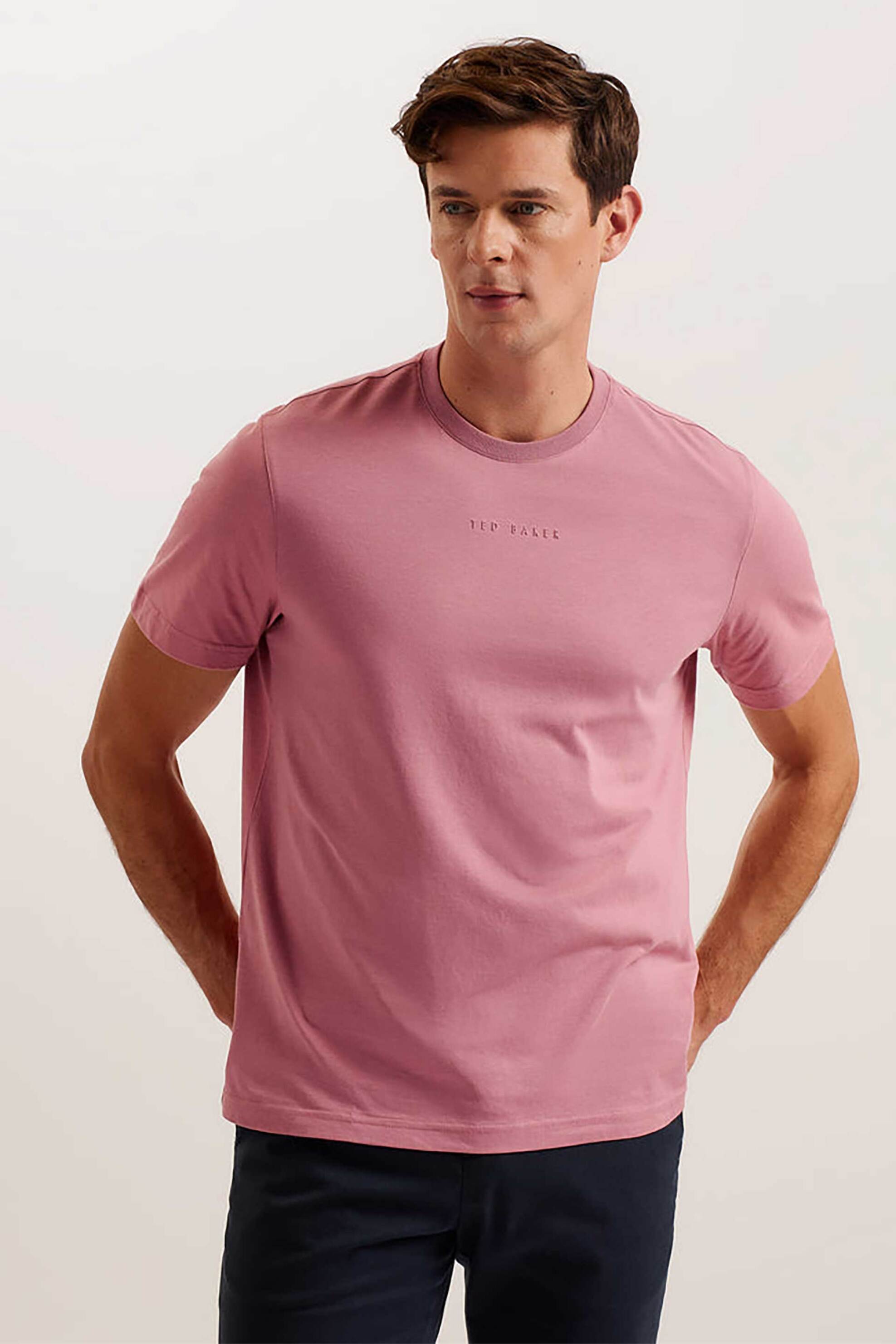 TED BAKER Ted Baker ανδρικό T-shirt μονόχρωμο "Wiskin" - 276320 Σάπιο Μήλο