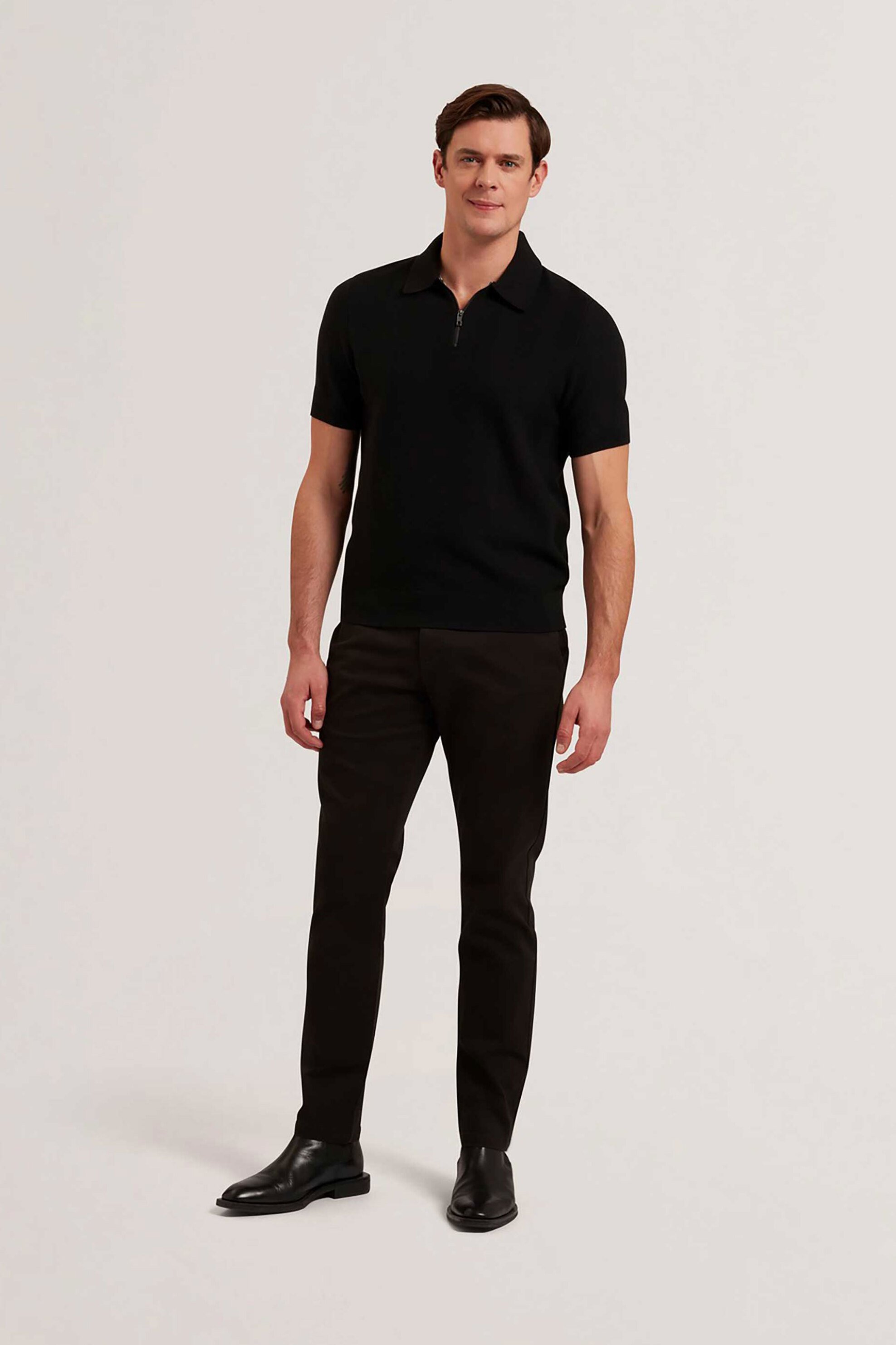 TED BAKER Ted Baker ανδρικό παντελόνι chino Slim Fit "Batford" - 280714 Μαύρο