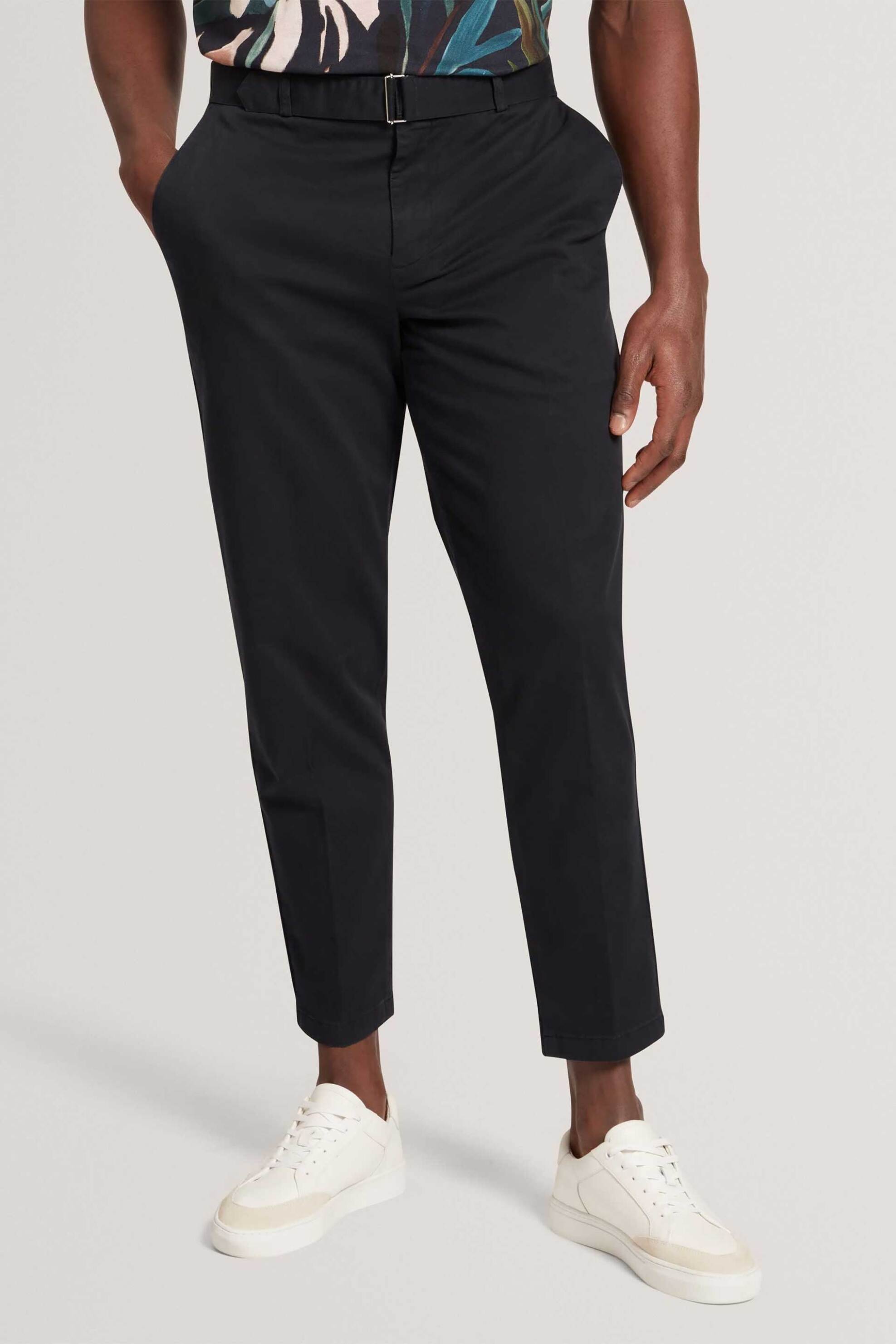 Ted Baker ανδρικό casual παντελόνι με ζώνη Tapered Fit "Armondo" - 281514 Μαύρο φωτογραφία