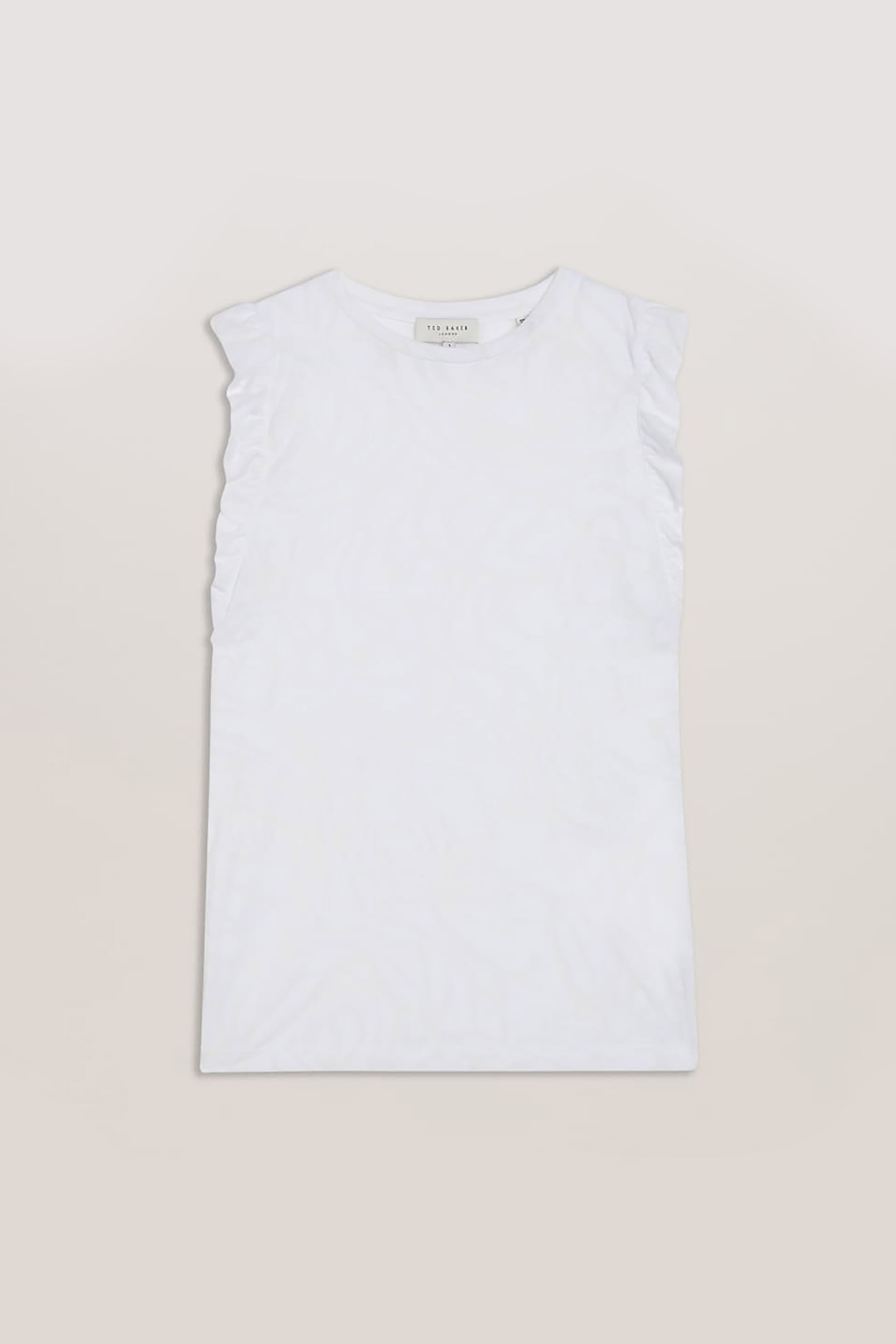 Ted Baker Γυναικεία Μπλούζα Αμάνικη με Burnout Pattern Iilaa - 274447 Λευκό