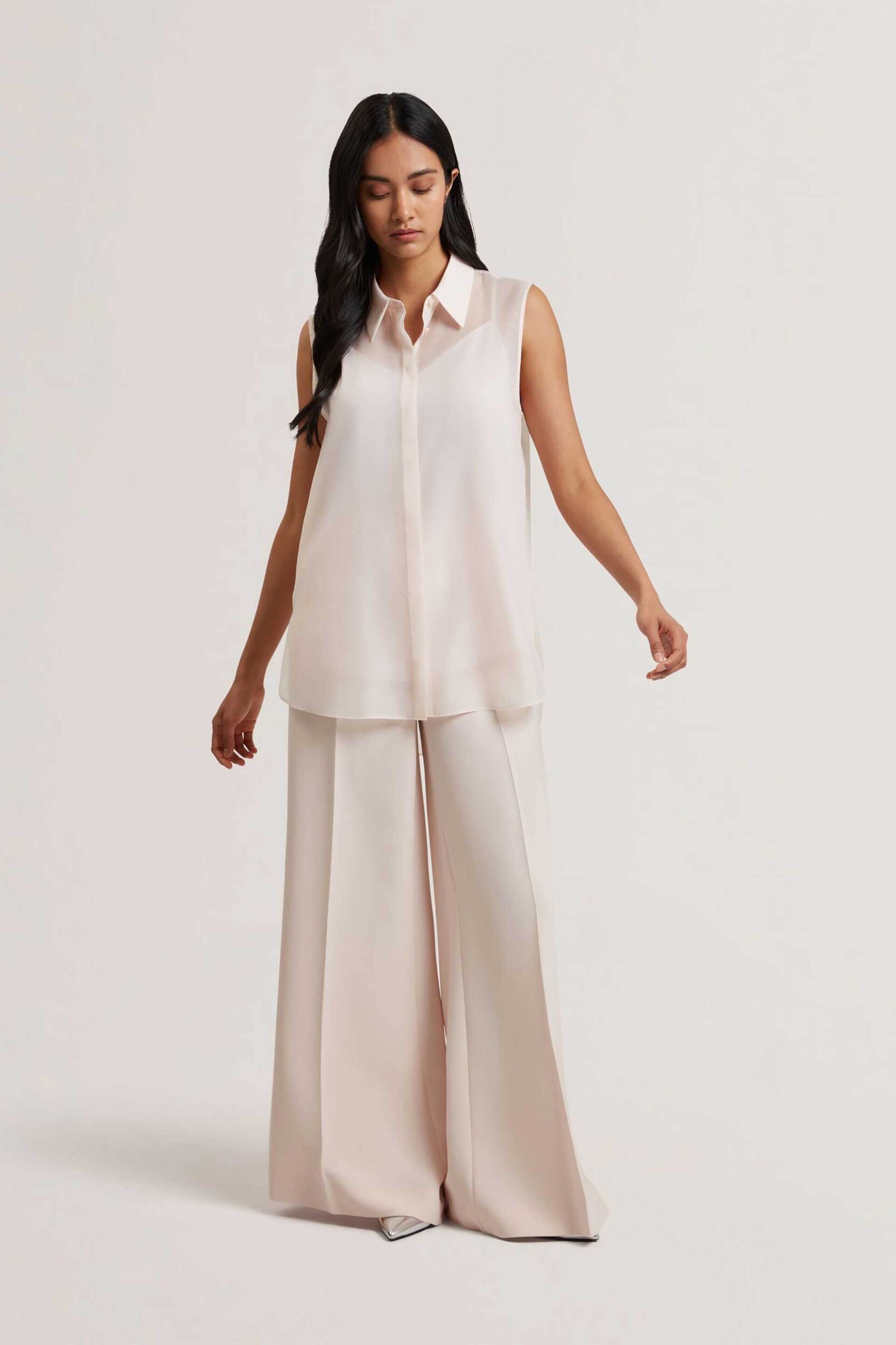  Ted Baker γυναικείο πουκάμισο αμάνικο organza 