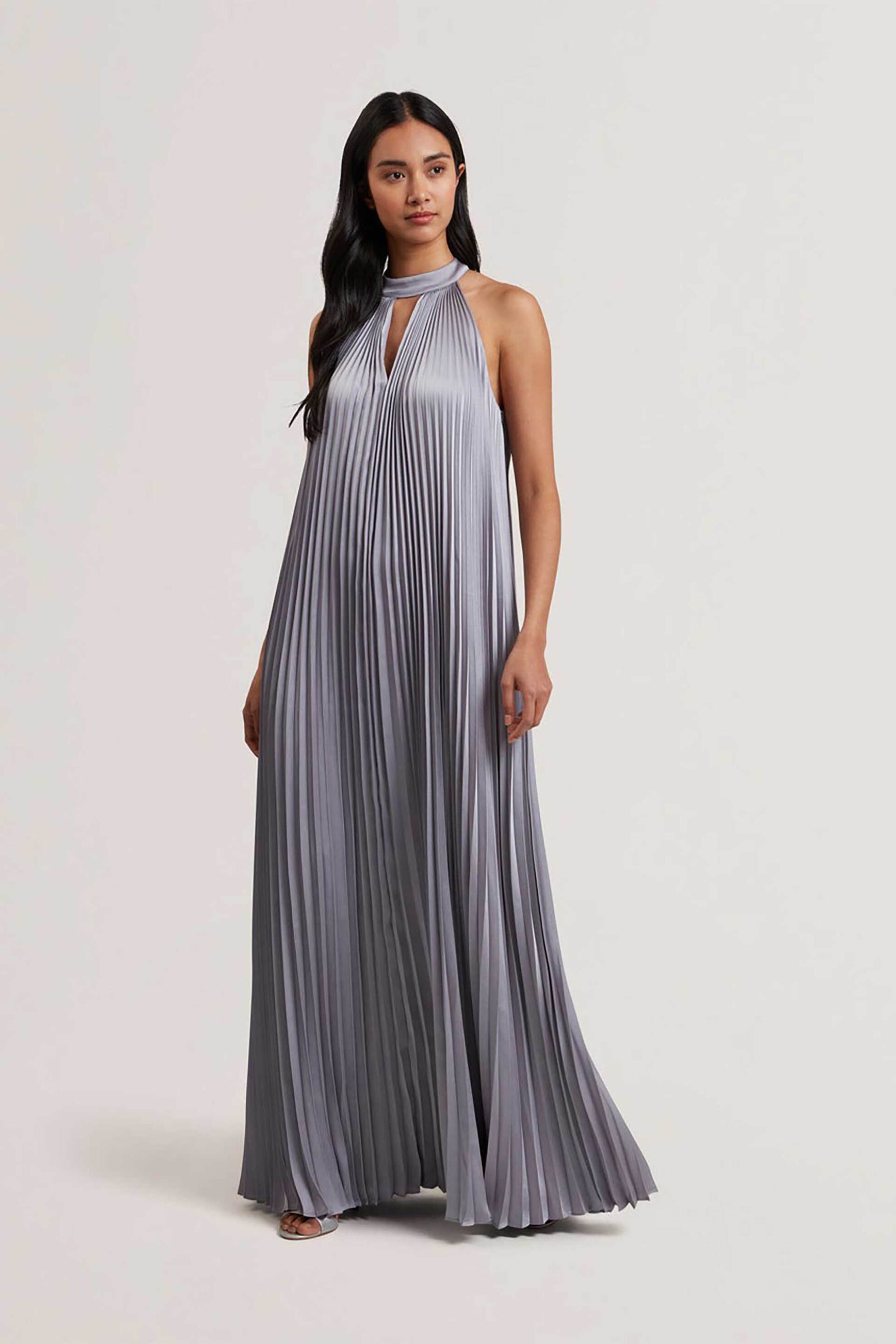 Ted Baker γυναικείo φόρεμα πλισέ maxi "Grenya" - 280425 Λιλά